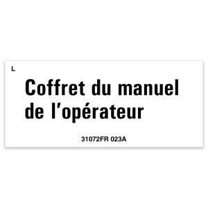 Genie Lift Part # 31072FRGT - DECAL,LABEL,OPER.MAN.STORAGE, EA