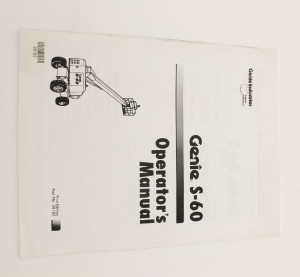 Genie Lift Part # 28182GT - MANUAL,OP.INST,S60, EA