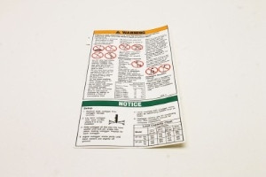 Genie Lift Part # 32929GT - DECAL,OPERATING INSTRUCT,ST2, EA