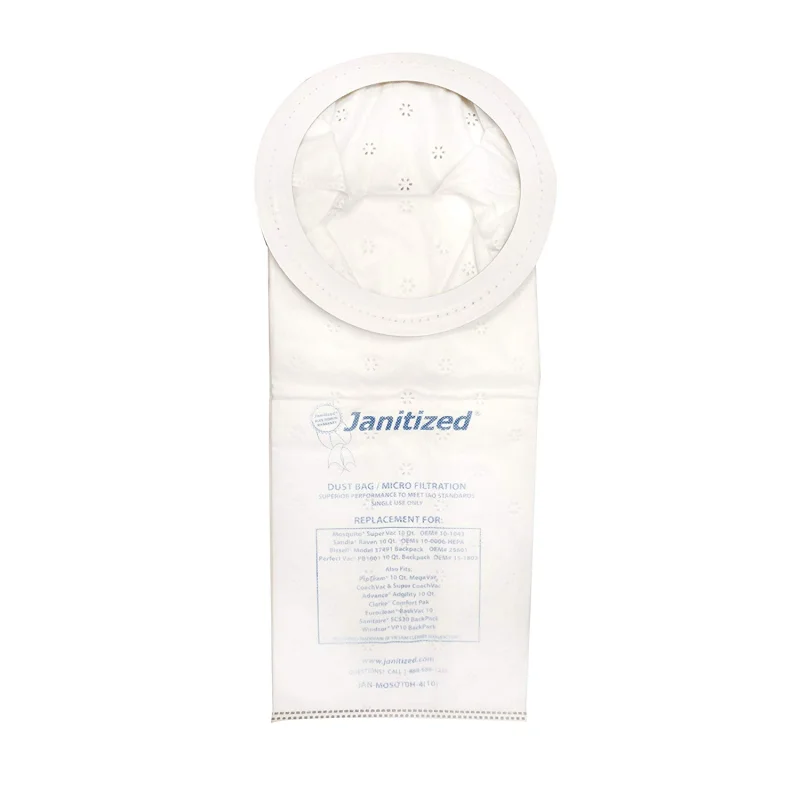 Janitized JAN-MOSQ10H-4(10)-EA Commercial Vacuum Bag, Mosquito SuperVac,