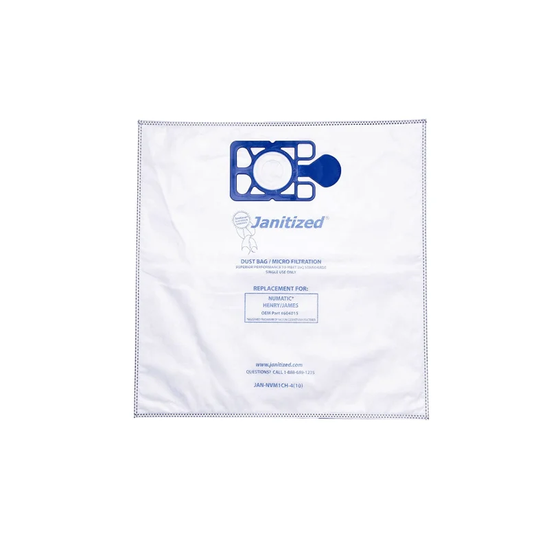 Janitized JAN-NVM1CH-4(10)Vacuum Bag for Nacecare & Numatic Henry/James Vac Bag for Models 200, 225, 235, 250, 252 & 260 Vacuum Cleaners (Pack of 10)