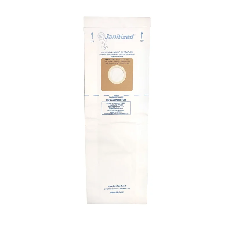 Janitized JAN-RAB-2(10) Premium Replacement Vacuum Paper Bag,
