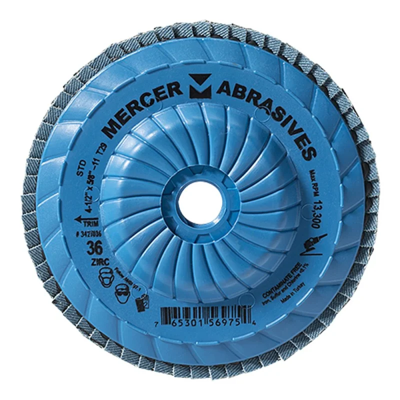 Mercer Industries Zirconia Flap Disc Trimmable Standard