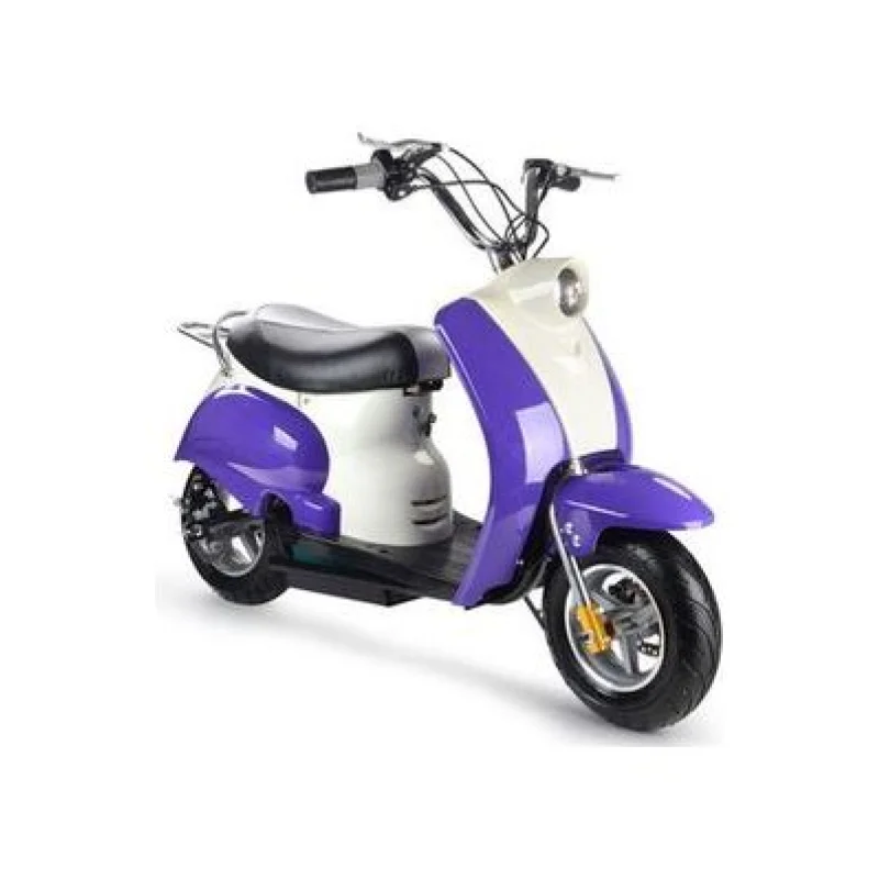 MotoTec 24v Electric Moped Purple