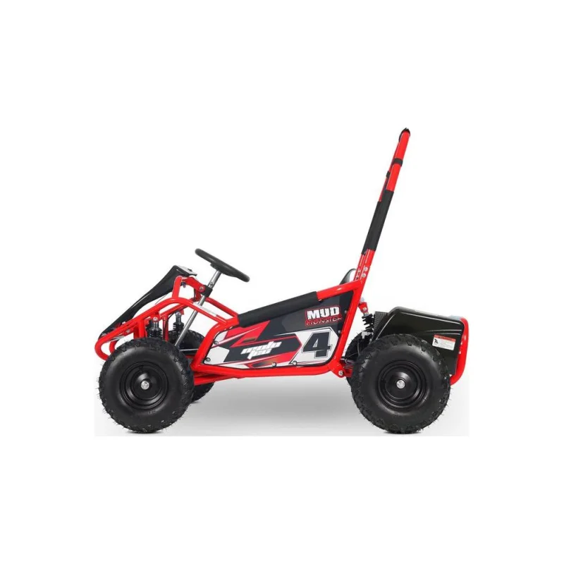MotoTec Mud Monster Kids Electric 48v 1000w Go Kart Full Suspension Red