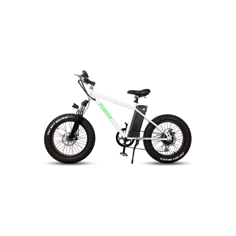 Nakto Mini Cruiser Fat Tire Electric Bike White
