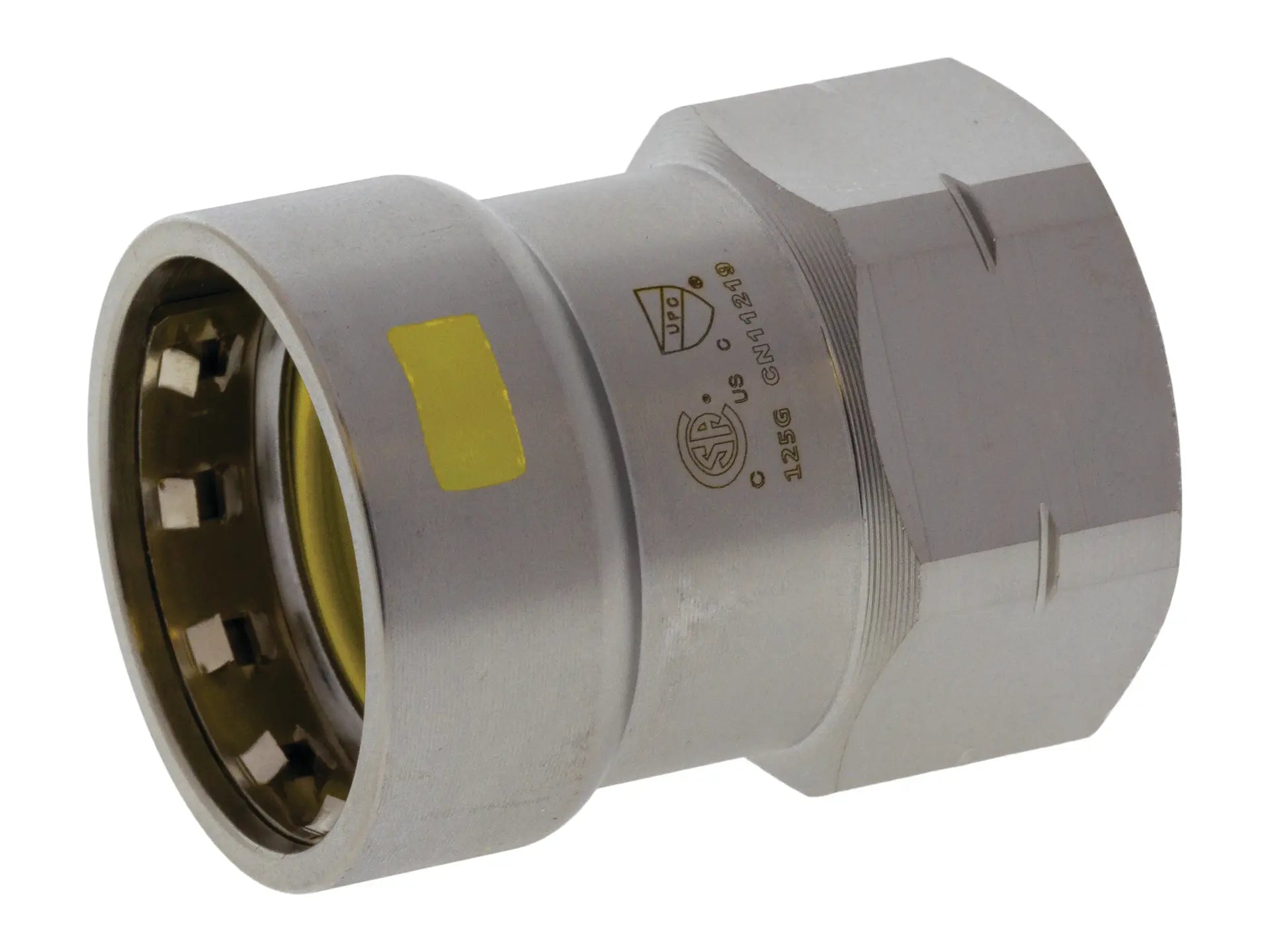 NIBCO 2024650HPC, 1/2 in. x 1/2 in. Press x F Adapter Carbon Steel PCH203