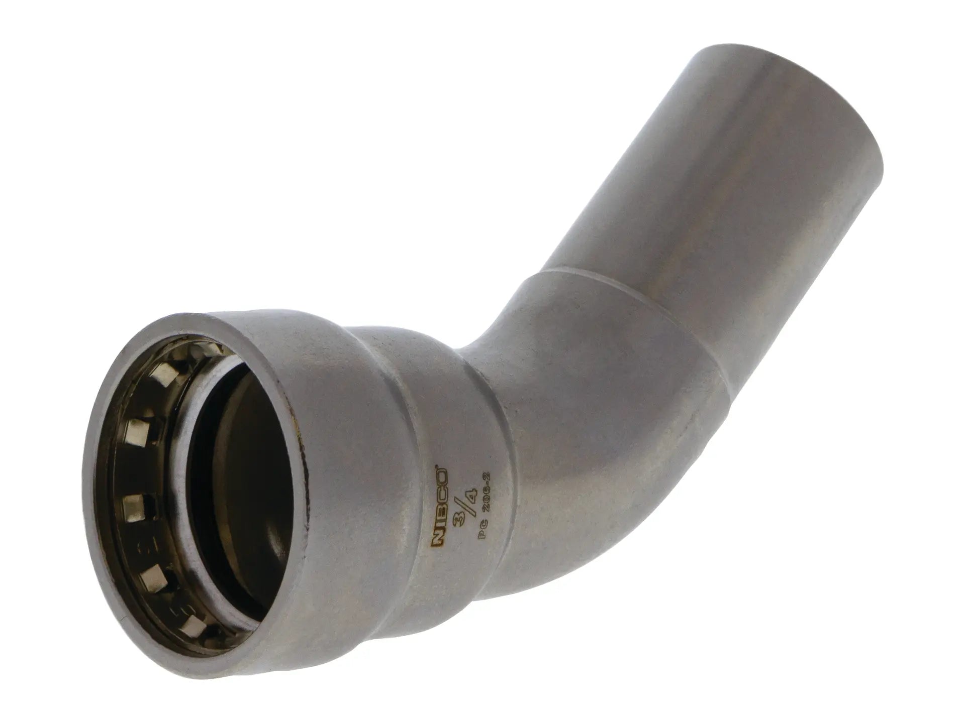 NIBCO 2046200EPC, 1/2 in. x 1/2 in. Ftg x Press 45 Elbow Carbon Steel PC206-2