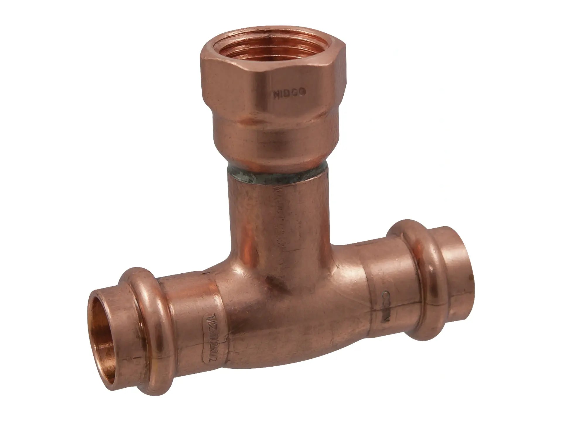 NIBCO 9116470PC, 1/2 in. x 1/2 in. x 1/2 in. Tee P x P x F, Wrot Copper PC612