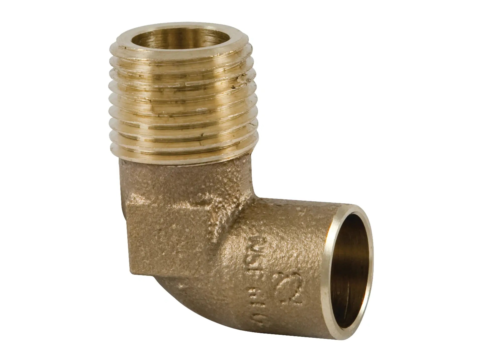 NIBCO B06970L, 3/8 in. x 3/8 in. 90° Elbow C x M, Performance Bronze 707-4-LF