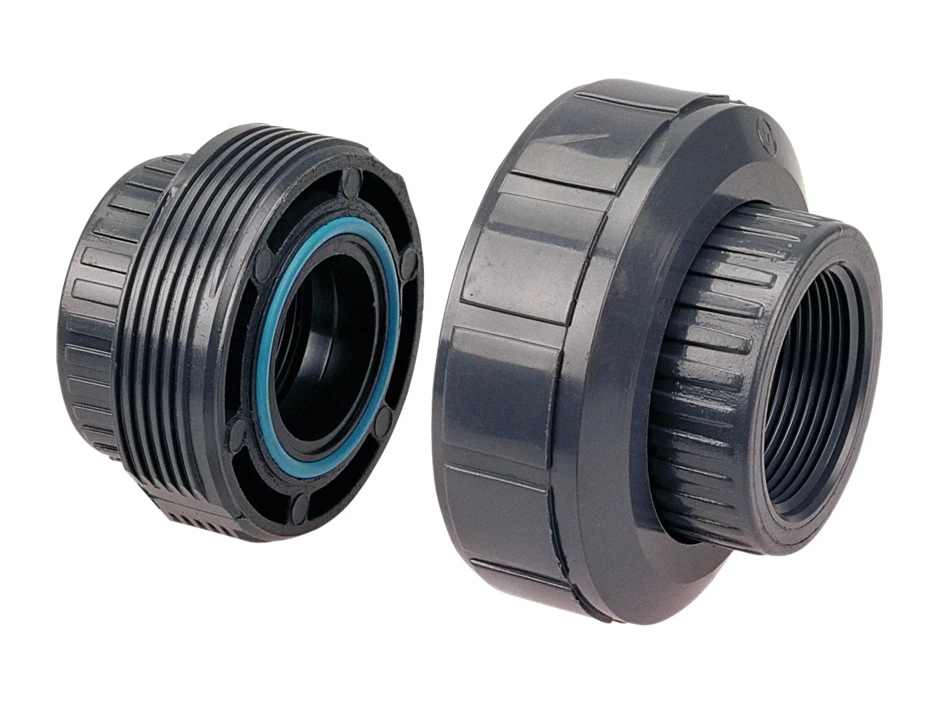 NIBCO CA20200, 1/4 in. x 1/4 in. Chemtrol Threaded Union PVC 80/FKM 4533-3-3