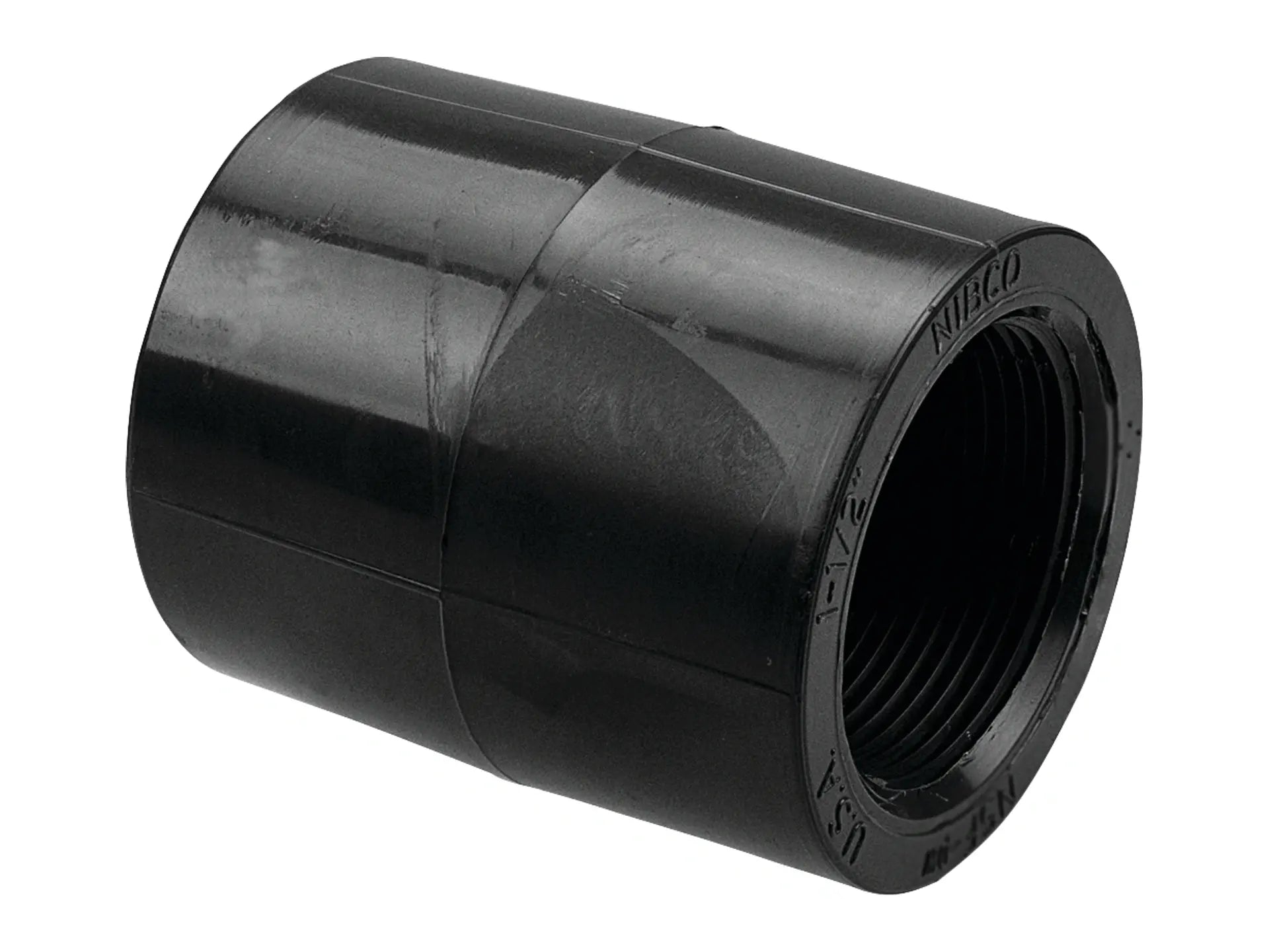 NIBCO CC00800, 1/2 in. Female Adapter Coupling S x FPT Black Polypropylene Schedule 80 6103