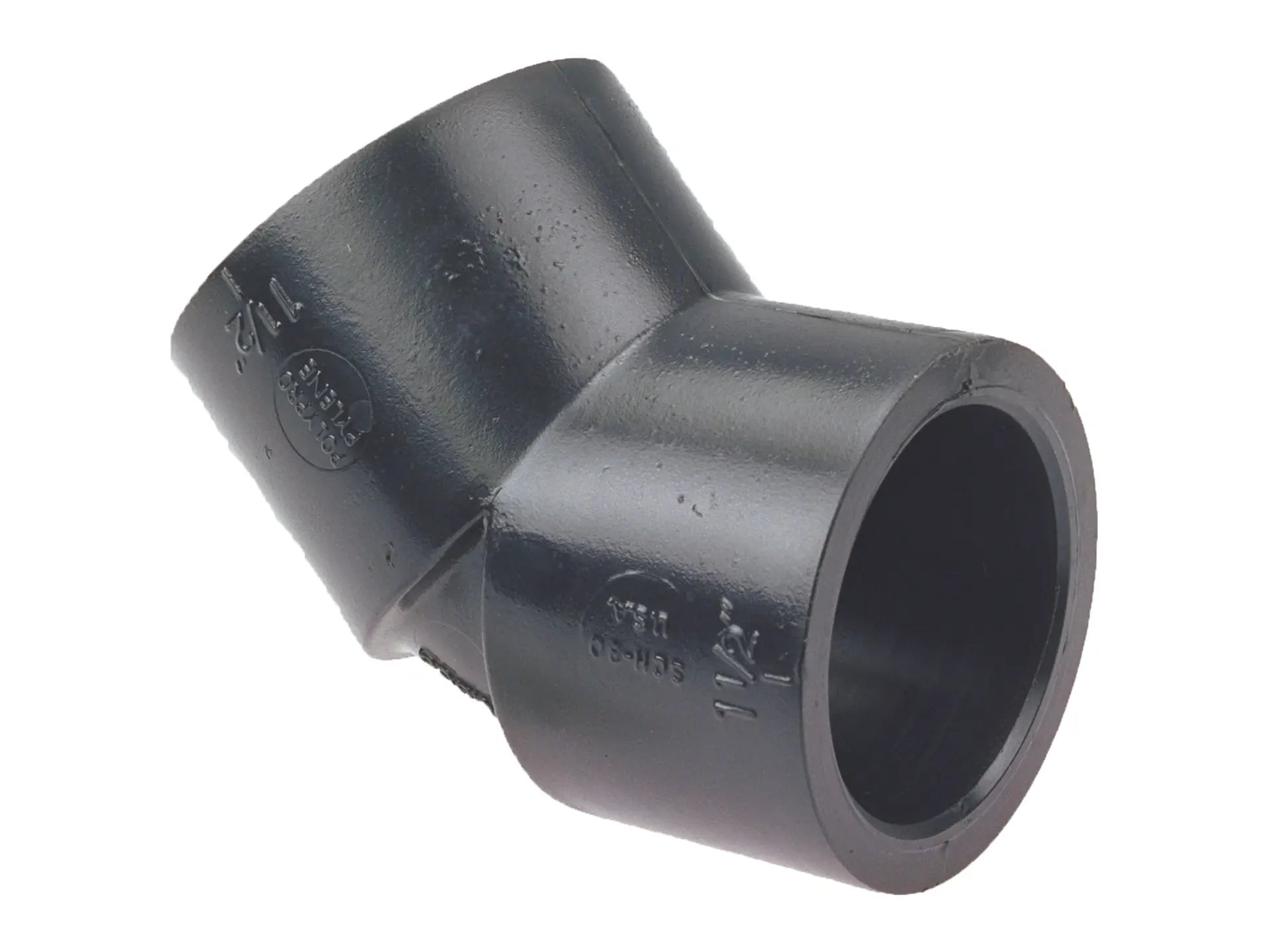 NIBCO CC01200, 3/4 in. Socket 45° Elbow S x S Black Polypropylene Schedule 80 6106