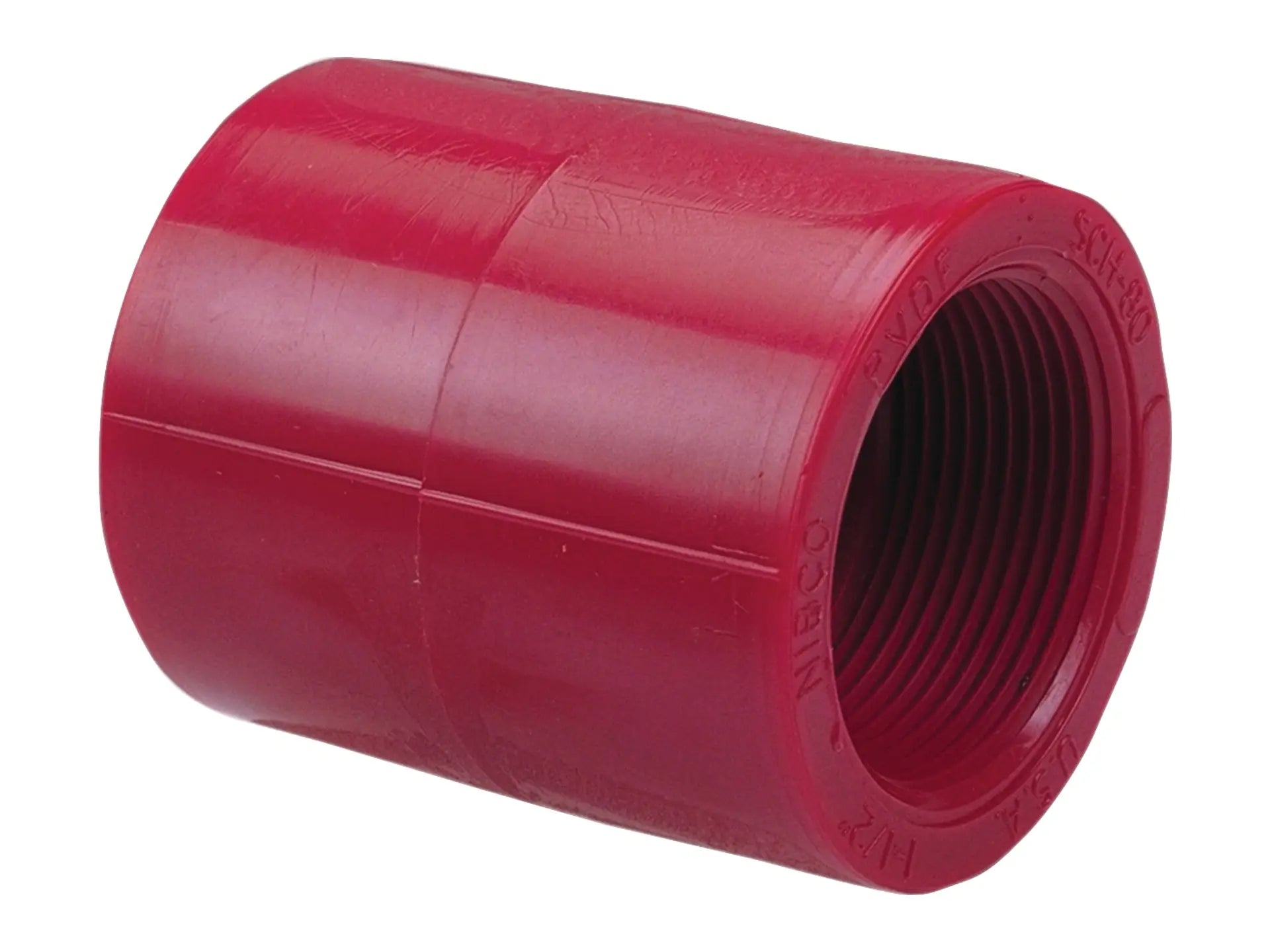 NIBCO CD00250, 1/2 in. x 1/2 in. Chemtrol FPTxFPT Thread Coupling PVDF 6501-3-3
