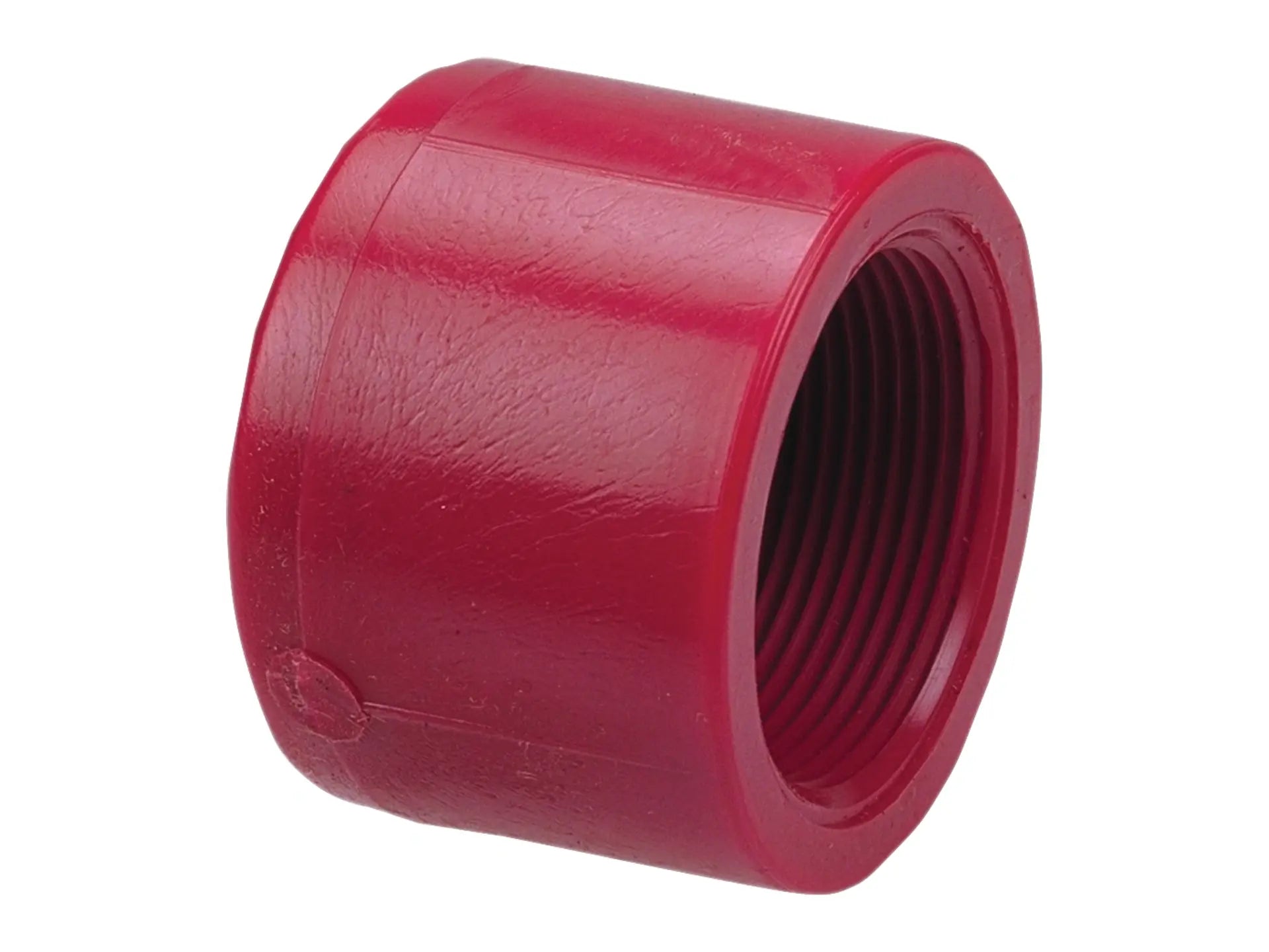 NIBCO CD02750, 1/2 in. Thread Cap FPT Kynar Red PVDF Schedule 80 6517-3