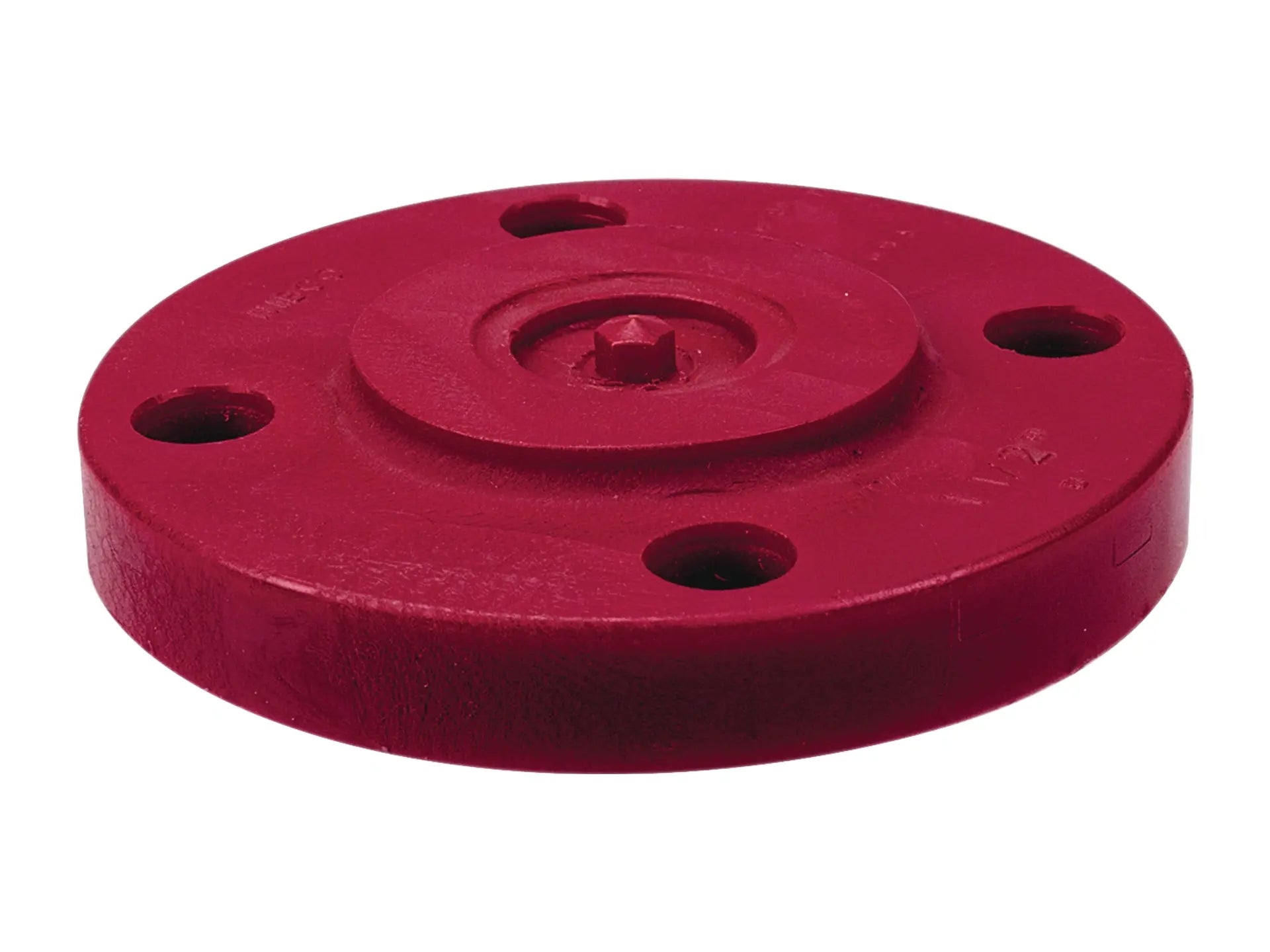 NIBCO CD03500, 1/2 in. Blind Flange Kynar Red PVDF Schedule 80, One-Piece Solid Design 6519-H