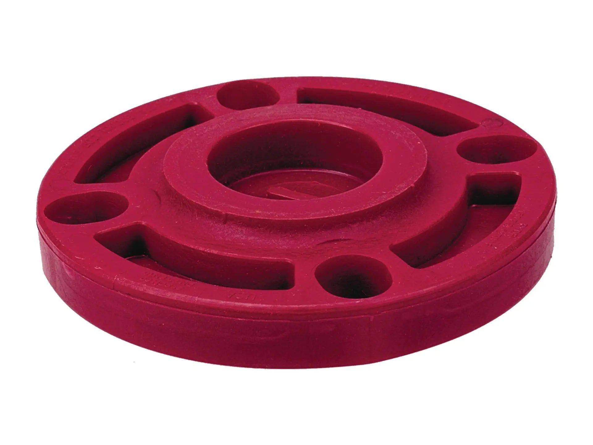 NIBCO CD03738, 3 in. Blind Flange Kynar Red PVDF Schedule 80, One-Piece Webbed Design 6519-W