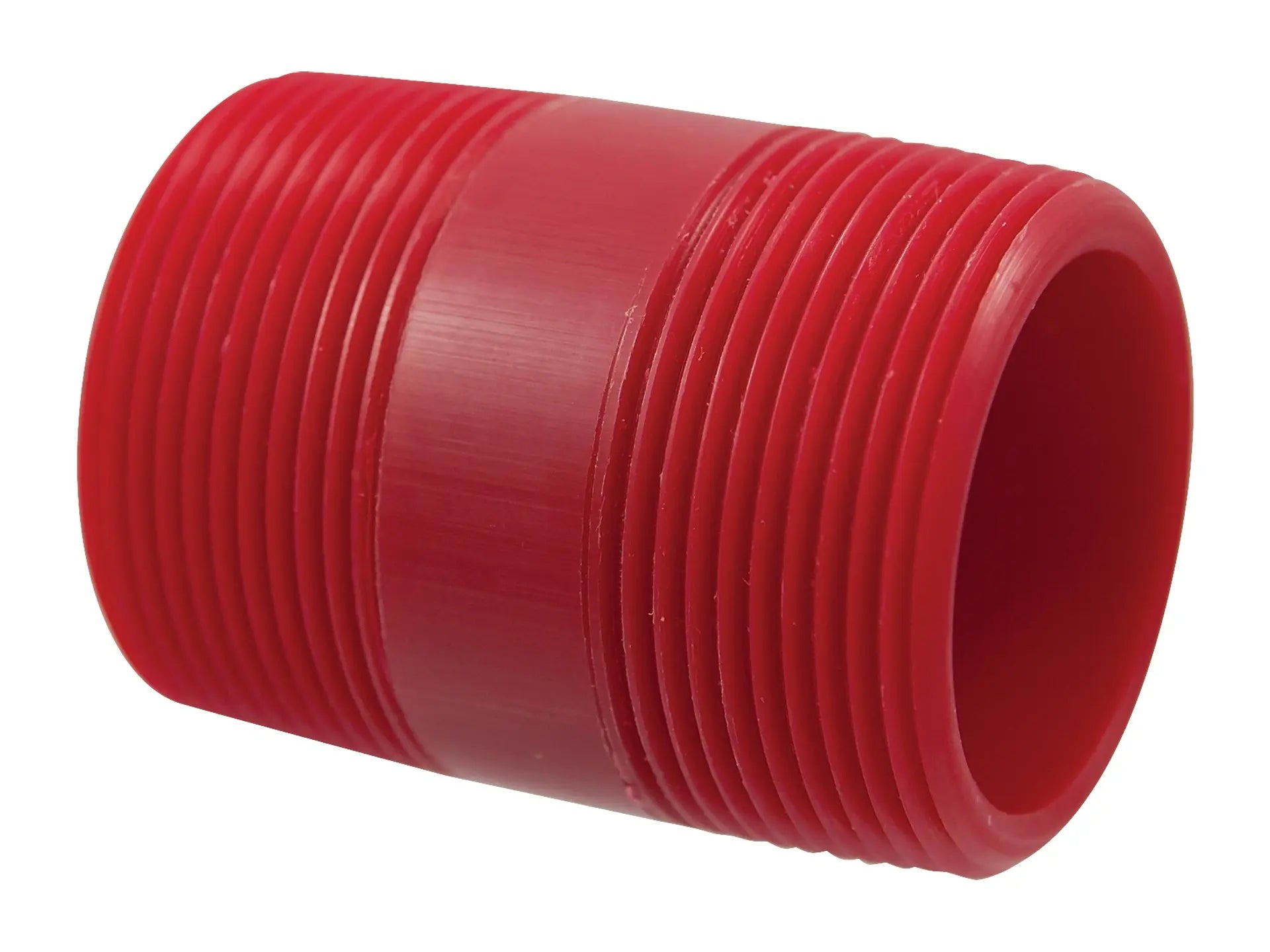 NIBCO CD03750, 1/2 in. Thread Pipe Nipple MPT x MPT Kynar Red PVDF Schedule 80 6529