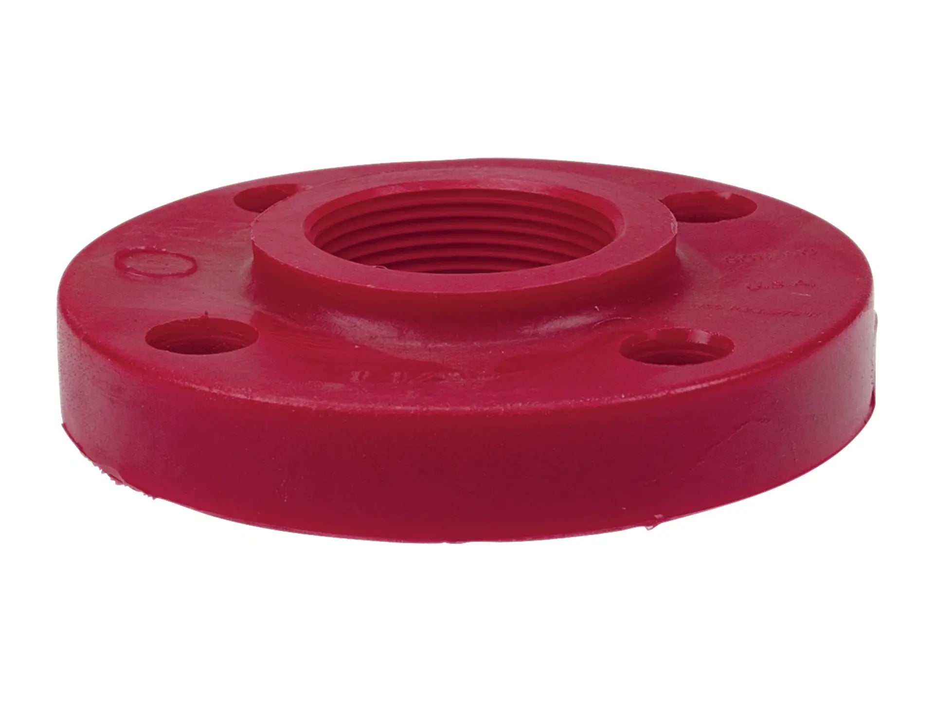 NIBCO CD04750, 1/2in. Thread Flange FPT Kynar Red PVDF Schedule 80, One-Piece Solid Design 6551-H3