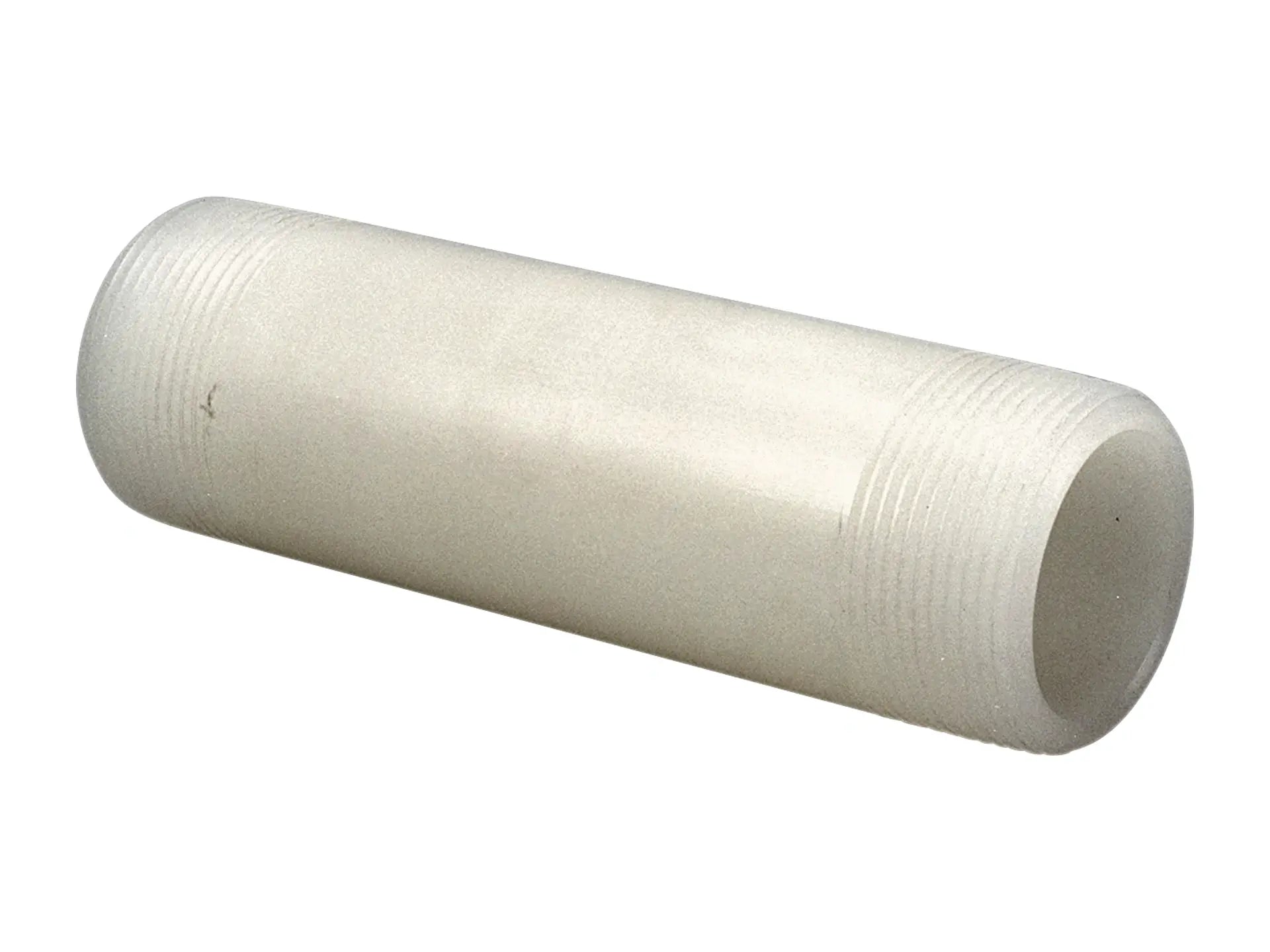NIBCO CE03750, 1/2 in. Thread Pipe Nipple MPT x MPT Kynar Natural PVDF Schedule 80 6629