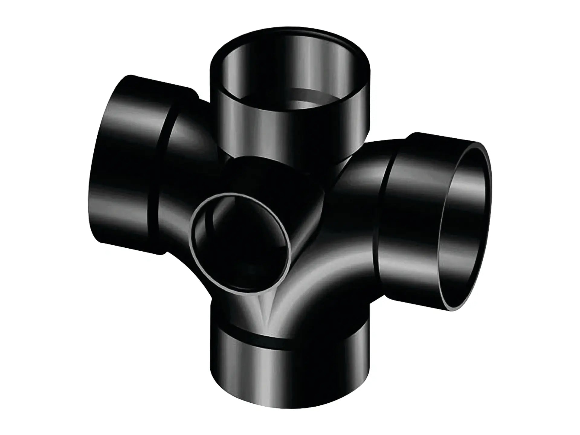 NIBCO I275200, 3 in. x 3 in. x 3 in. x 3 in. Double Sanitary Tee with 90° Inlet Hub ABS DWV 5835-9
