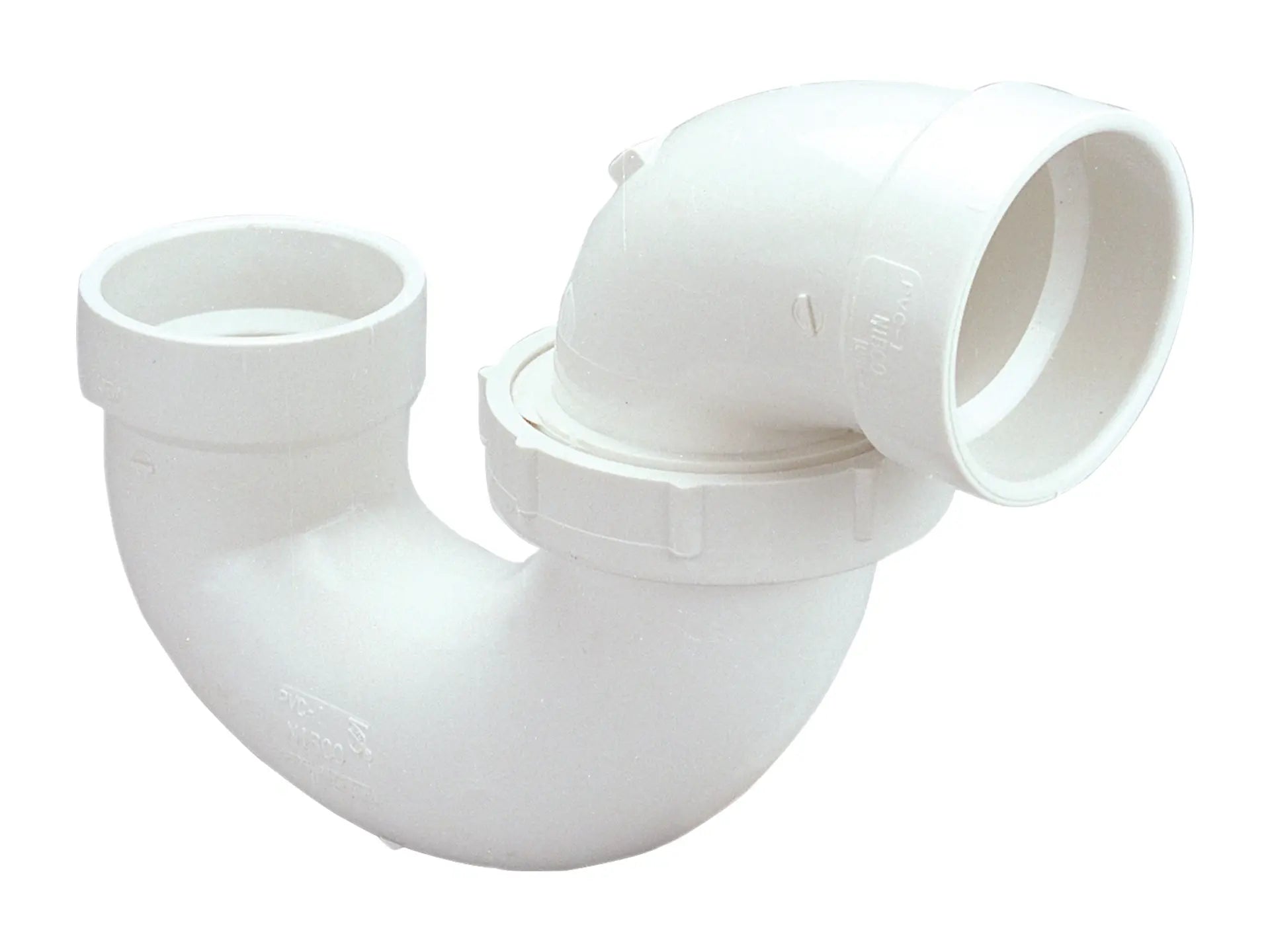 NIBCO K005950, 1-1/2 in. x 1-1/2 in. P-Trap with Union Joint Hub x Hub PVC DWV 4895