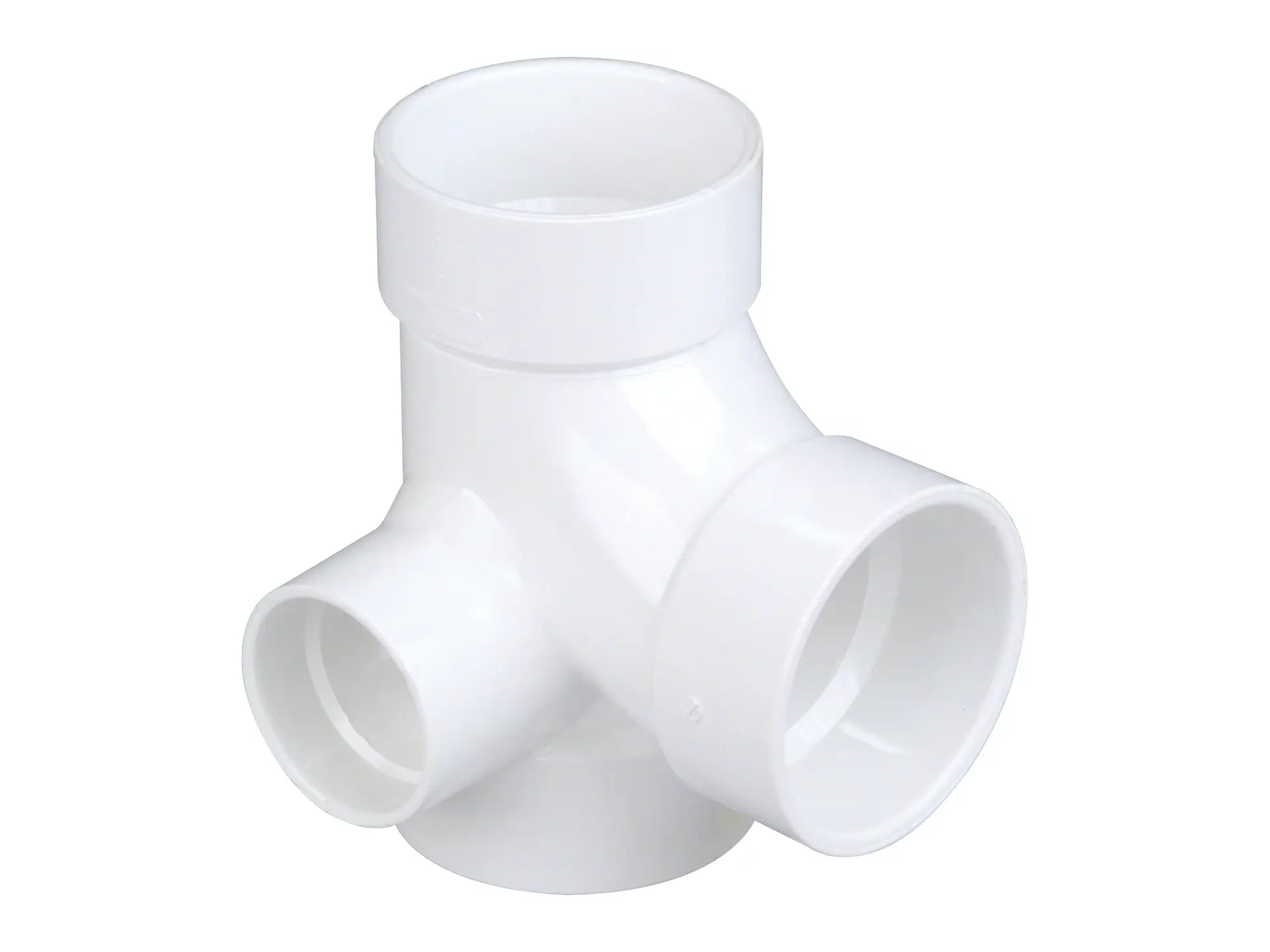 NIBCO K500350, 3 in. x 3 in. x 3 in. x 2 in. Sanitary Tee with 90° Right Inlet Hub PVC DWV 4872