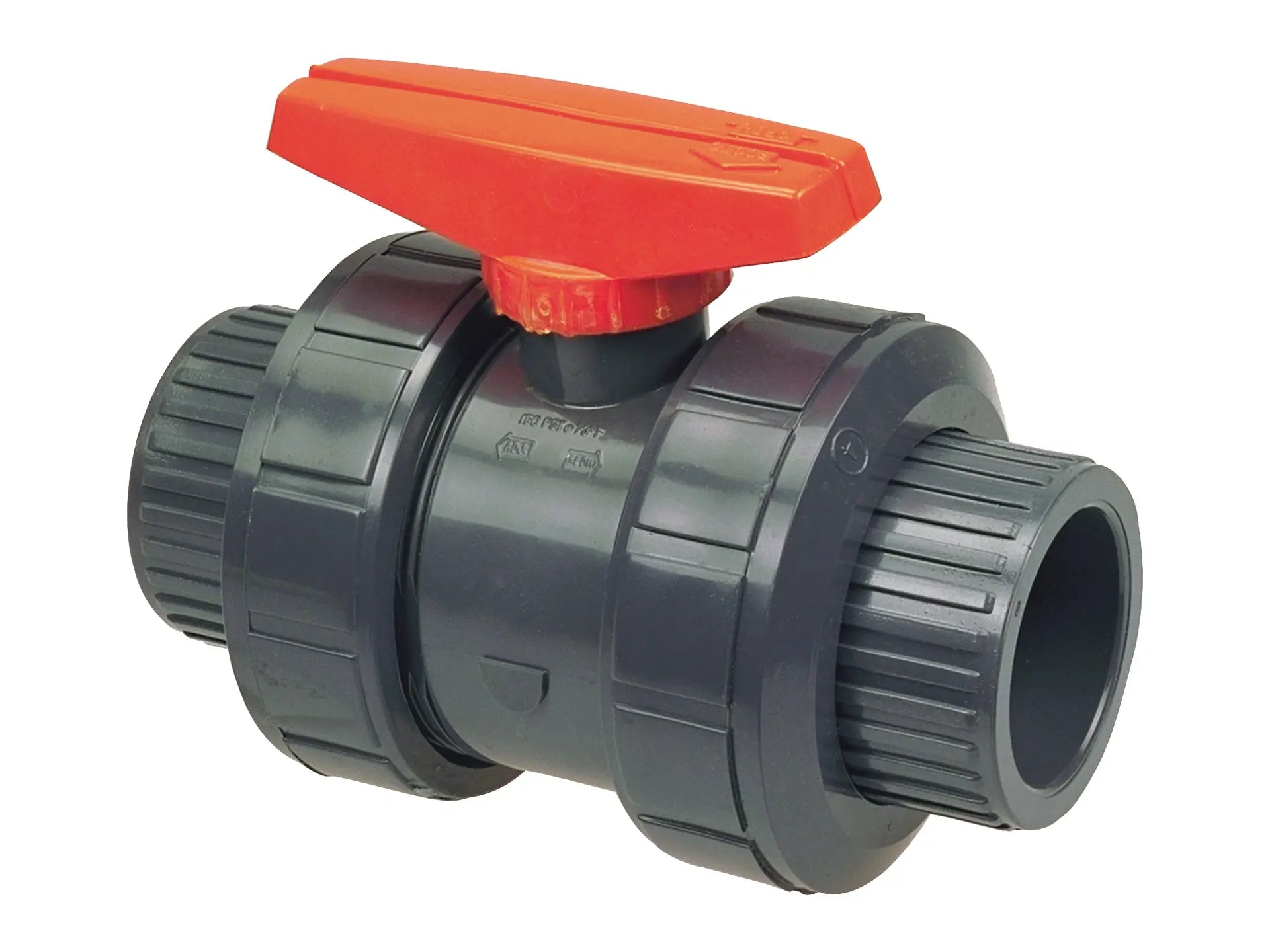NIBCO MA599AF, 3 in. Ball Valve Model C, Socket, Tru-Bloc True Union, PVC Schedule 80, FKM S45TBV