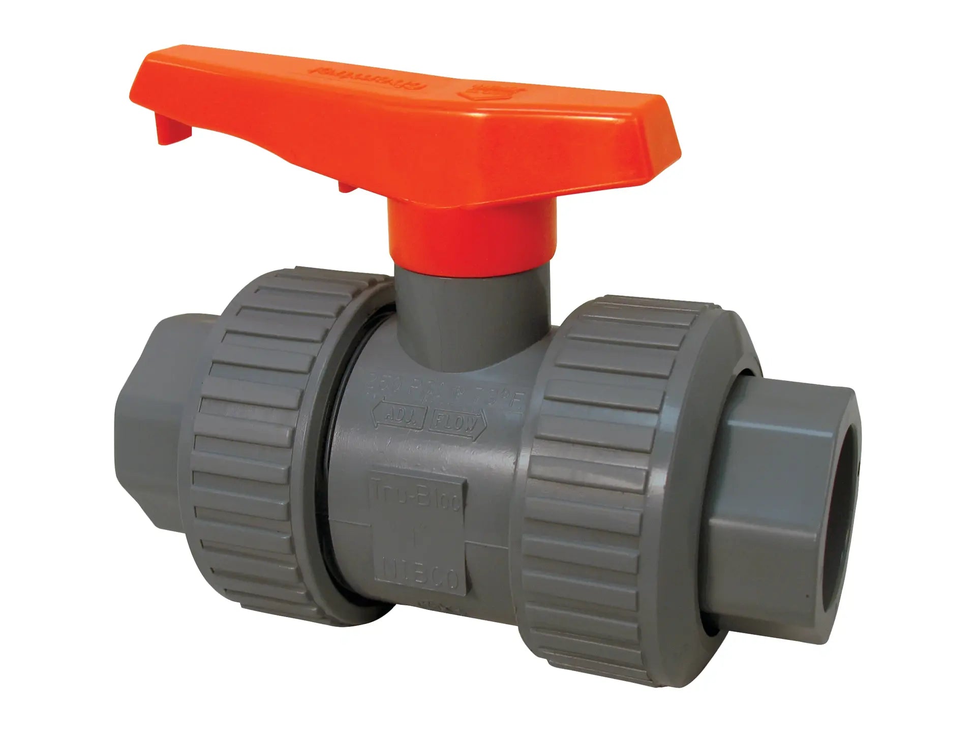 NIBCO MA932U6, 1/2in. Ball Valve Model D, Universal Ends, Tru-Bloc True Union, PVC Sch 80