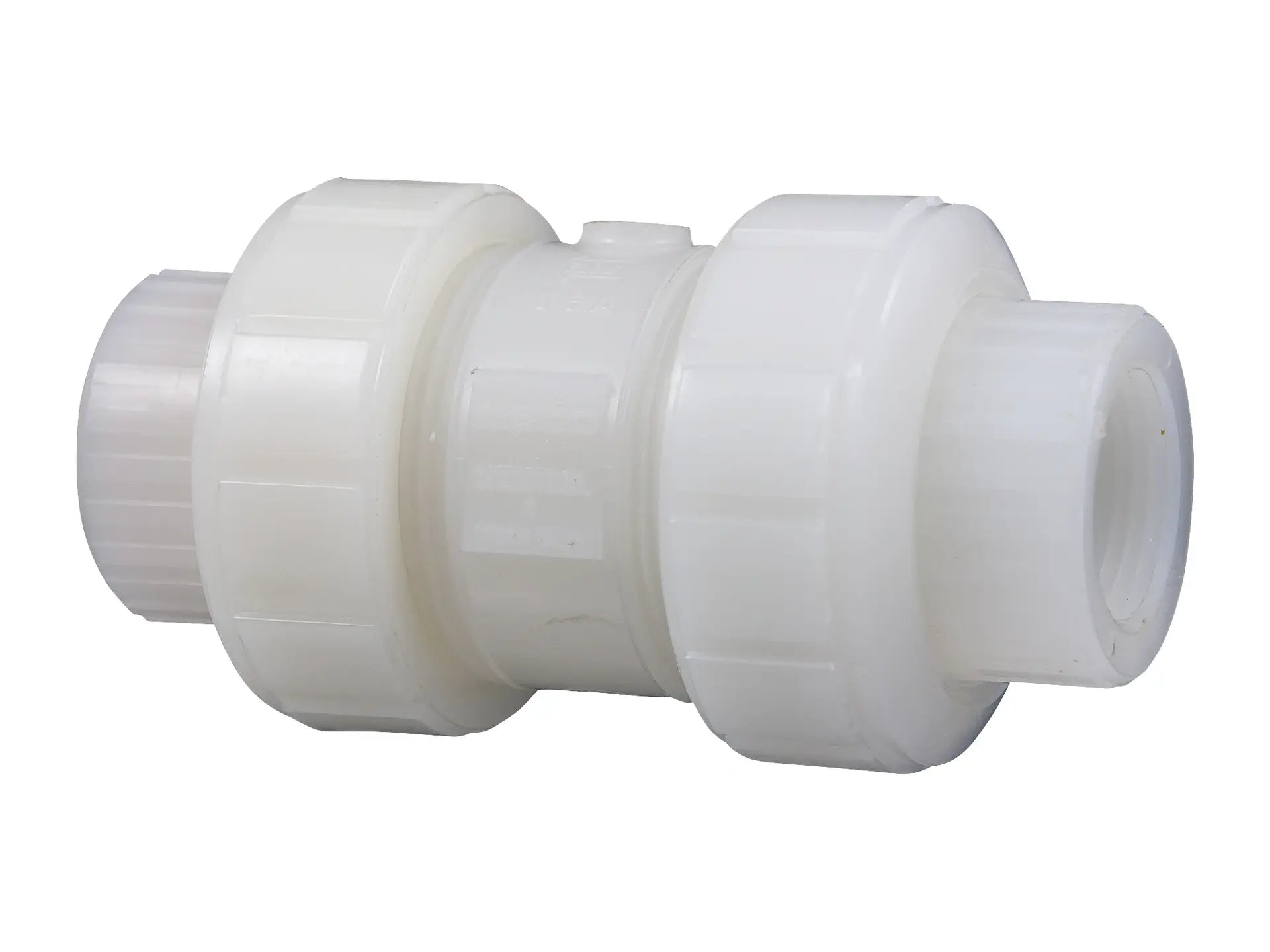 NIBCO ME800A8, 3/4in. Ball Check Valve Threaded, True Union, Kynar Natural PVDF Schedule 80