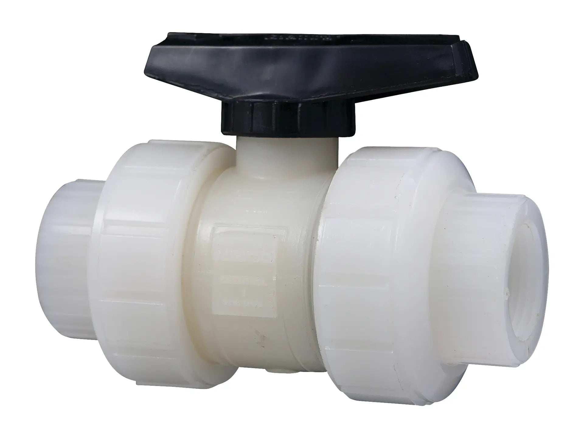 NIBCO ME910A6, 1/2in. Ball Valve Model C, Threaded, Tru-Bloc True Union, Kynar Natural PVDF Sch 80,