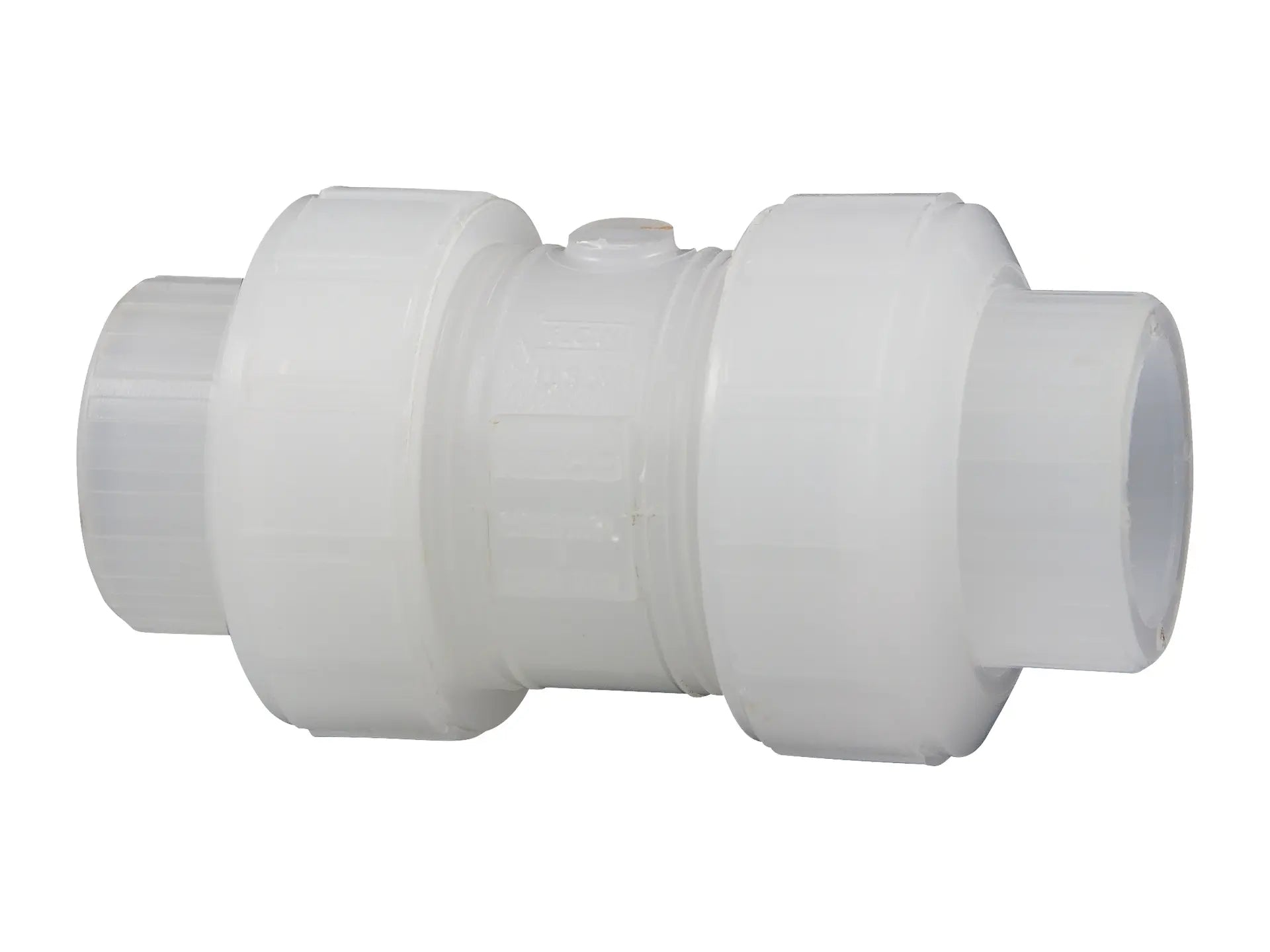 NIBCO MN800A6, 1/2in. Ball Check Valve Threaded, True Union, Chem-Pure Natural PP Sch 80, FKM T62BCV