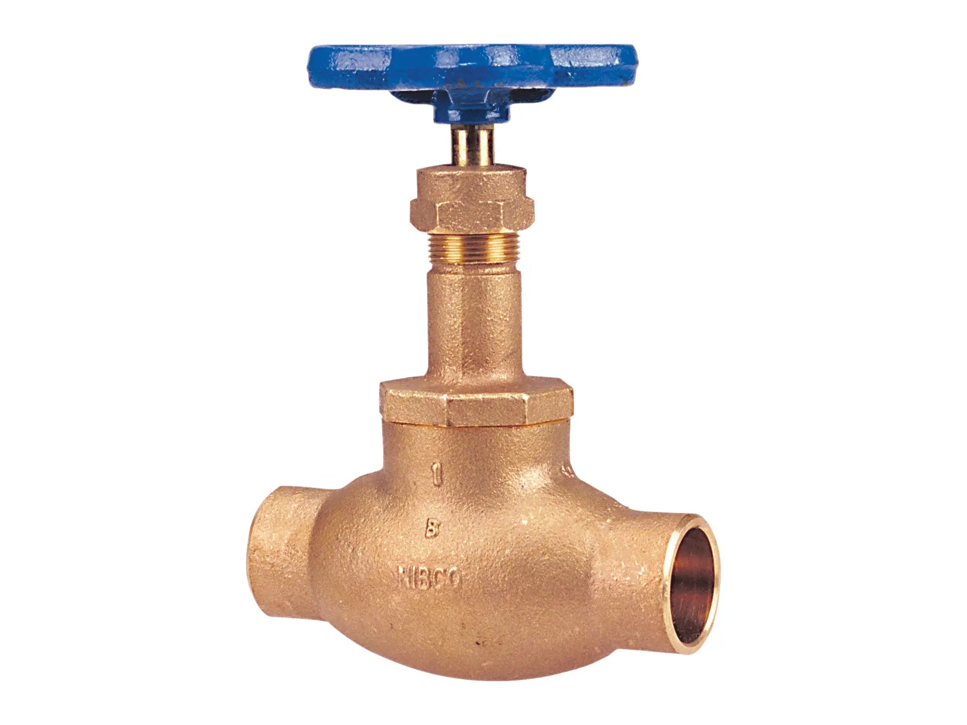 NIBCO NJ2K10B, 1-1/4 in. Globe Valve Bronze, PTFE Disc, Solder Ends S-211-Y-D