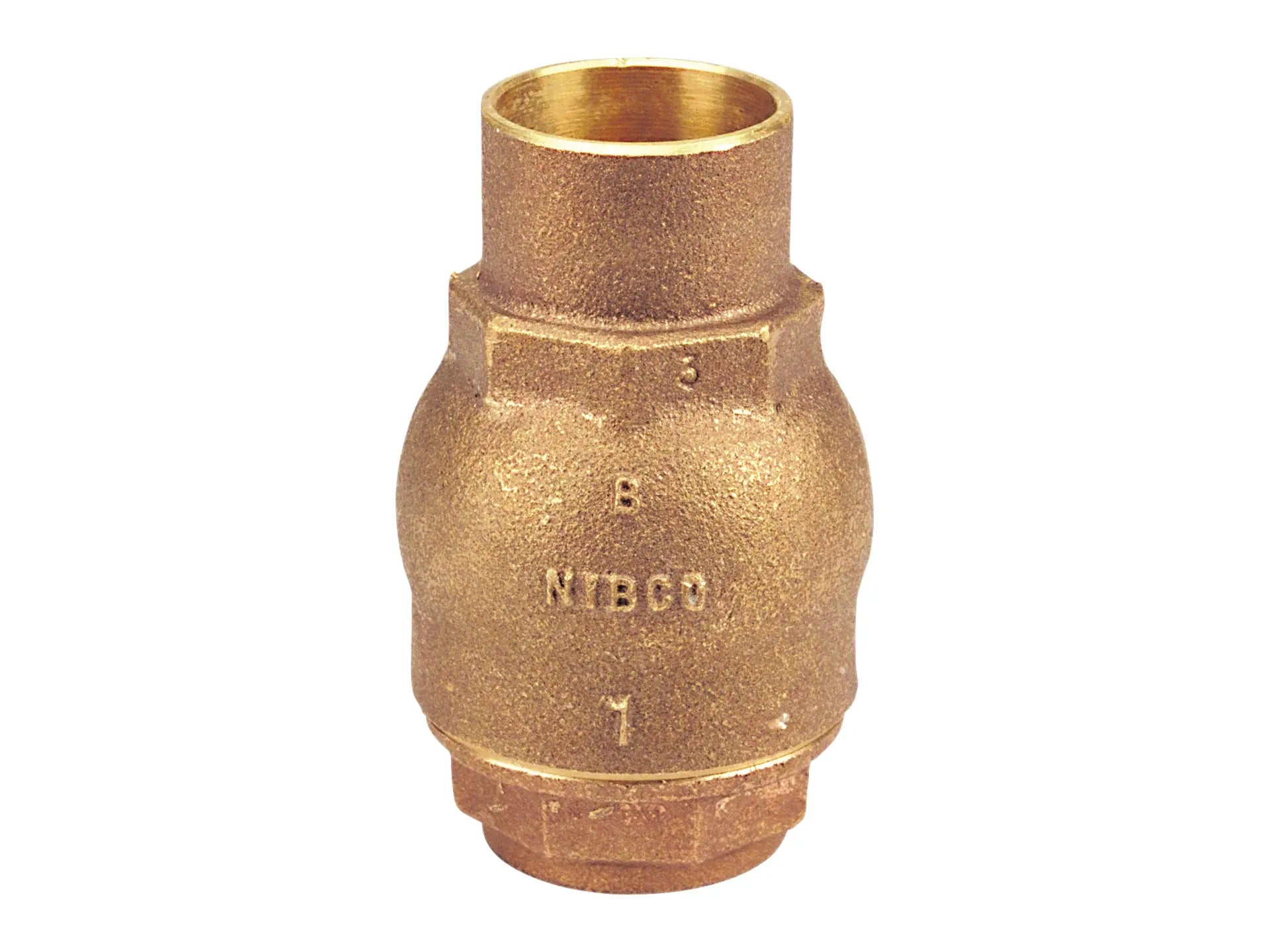 NIBCO NJ7P005, 3/8 in. Check Valve Ring Check, Bronze, Solder Ends S-480