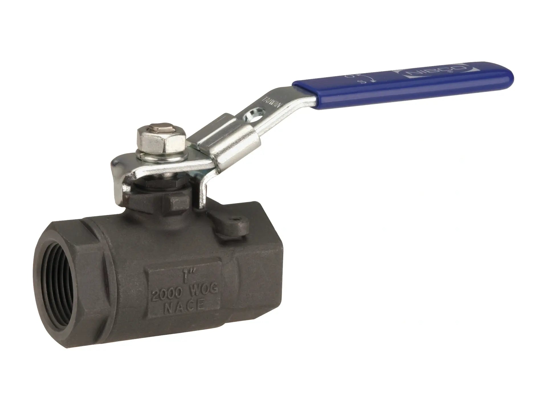 NIBCO NL94T54, 1/4in. Two-Piece Carbon Steel Ball Valve Conventional Port, SS Trim TC-580-CSR-66-LL