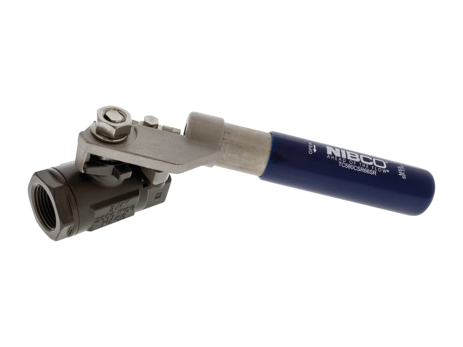 NIBCO NL94Z05, 3/8in. Two-Piece Carbon Steel Ball Valve Conv Port, Carbon Steel Trim