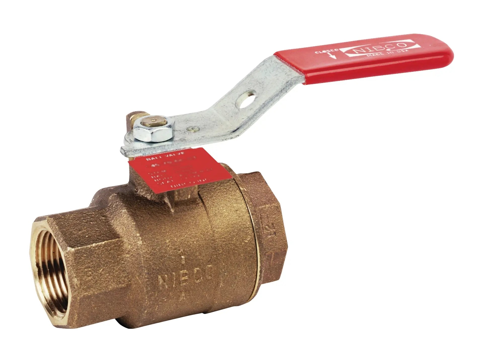 NIBCO NL9504B, 1-1/4in. Two-Piece Bronze Ball Valve Fire Protection, Conv Port KT-580-70-UL