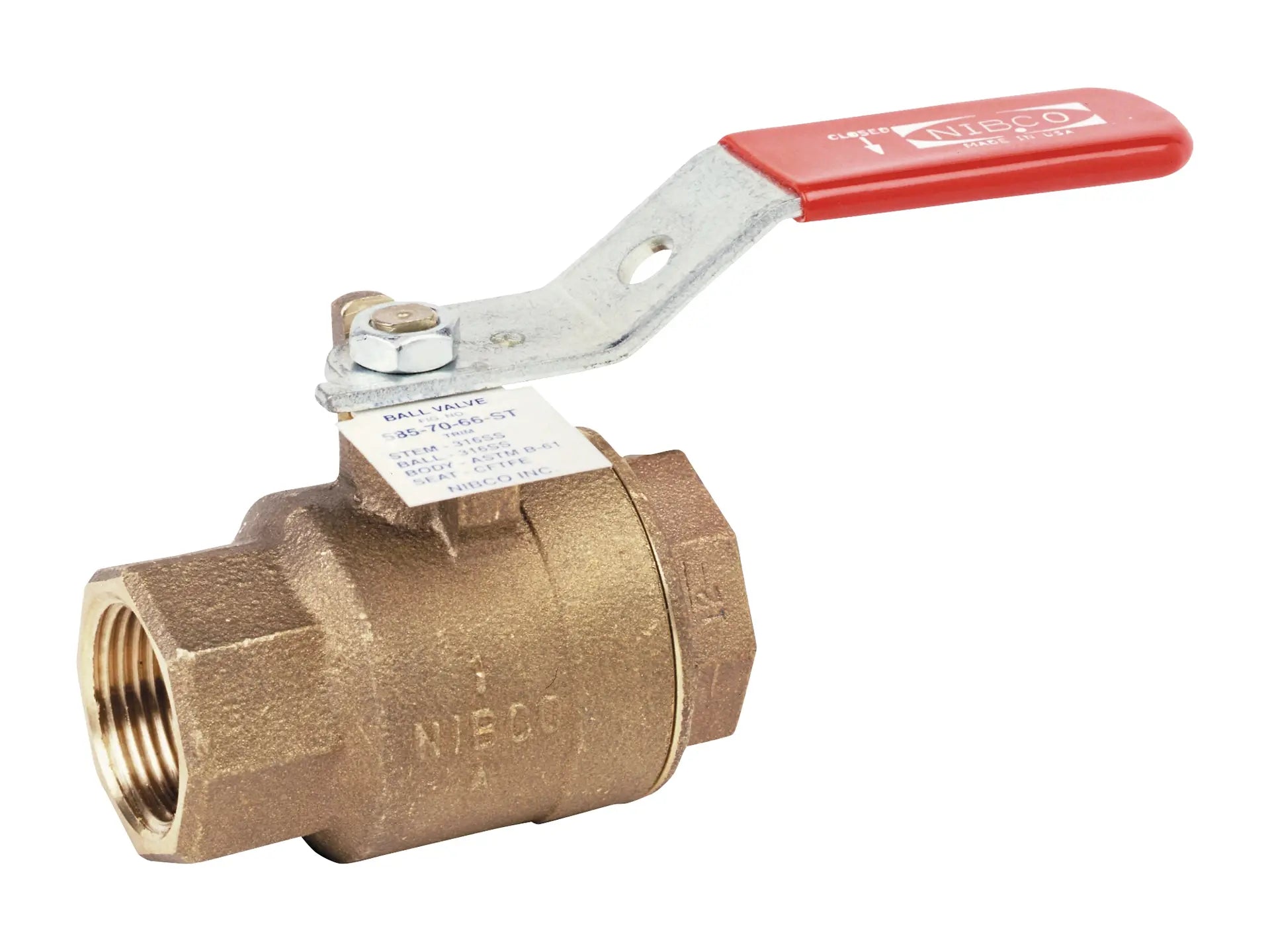 NIBCO NL95D08, 3/4 in. Two-Piece Bronze Ball Valve Steam Service T-585-70-66-ST