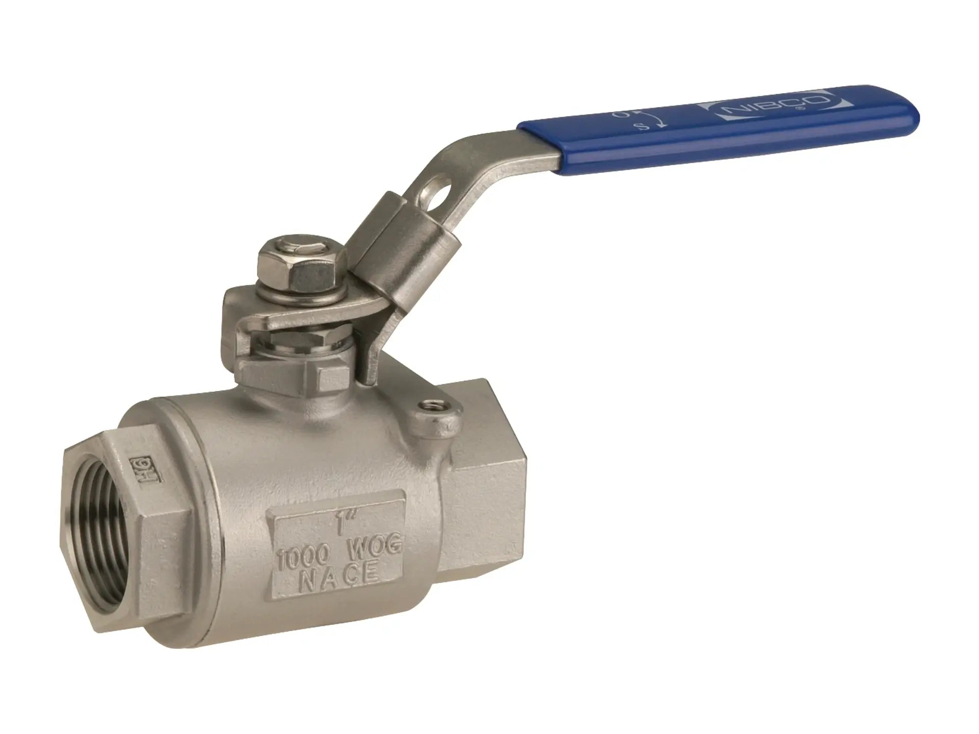 NIBCO NL95X04, 1/4 in. Two-Piece Stainless Steel Ball Valve Full Port T-585-S6R-66-LL