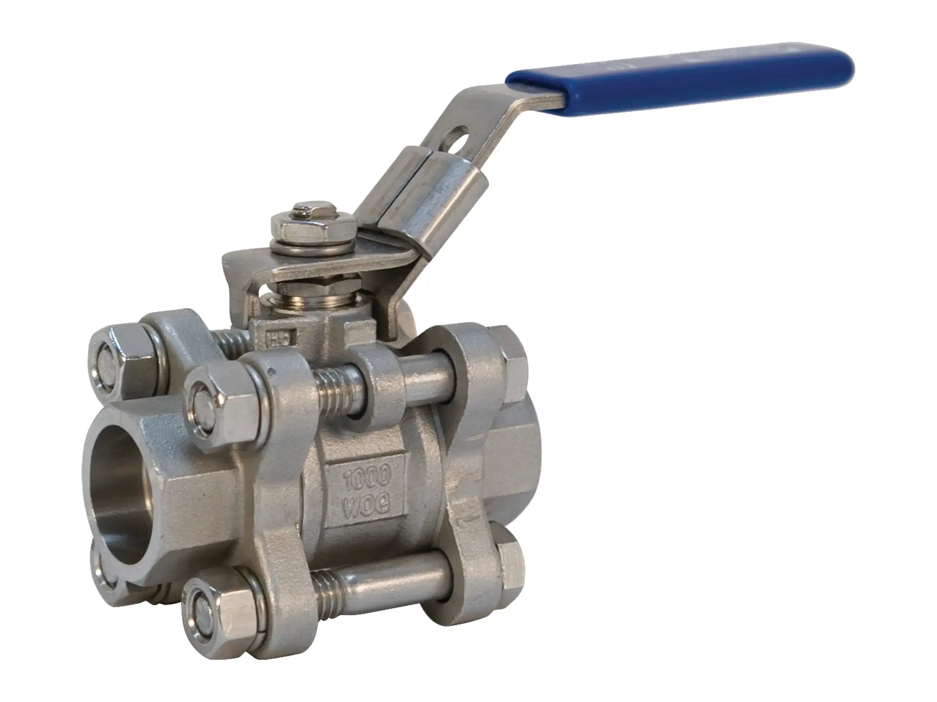 NIBCO NL99K44, 1/4 in. Three-Piece Stainless Steel Ball Valve Full Port, Threaded T-595-S6R-66-LL