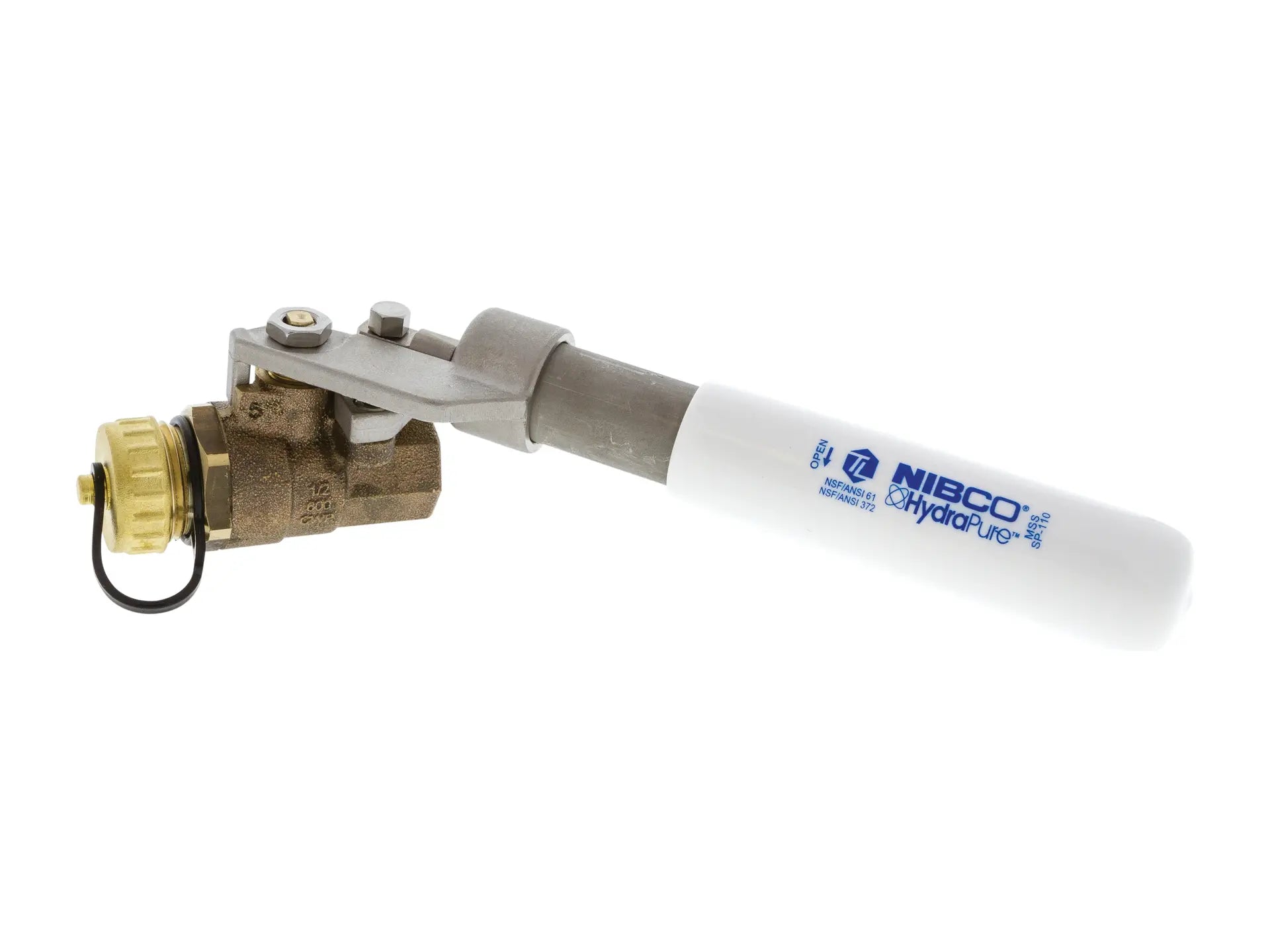 NIBCO NLB95ZH6, 1/2 in. x 3/4 in. LF Bronze Ball Valve with Spring Return Handle T58580LFHCSR