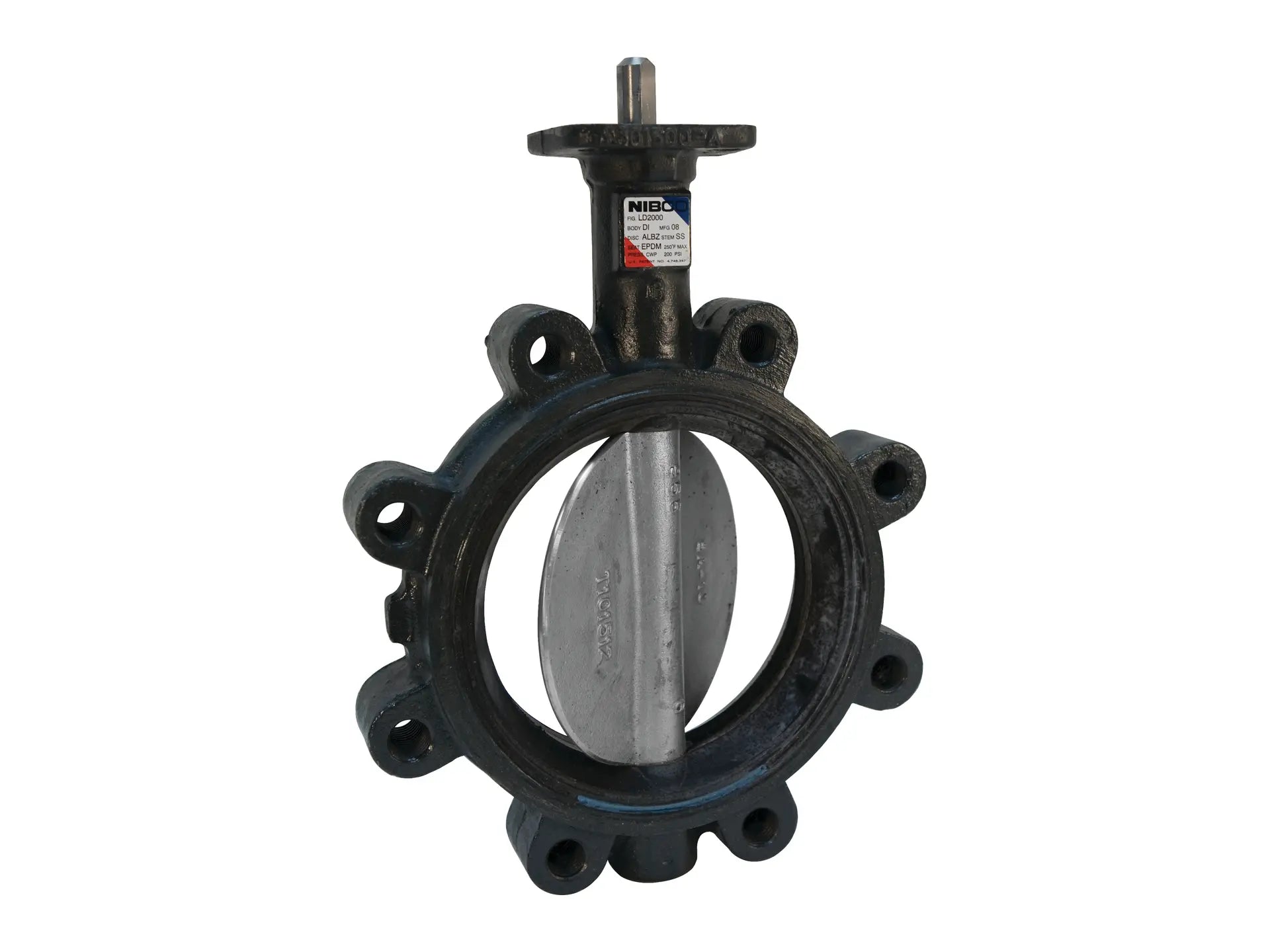 NIBCO NLG190D, 2 in. Butterfly Valve Ductile Iron, Lug Type, 250 PSI LD-3010-0
