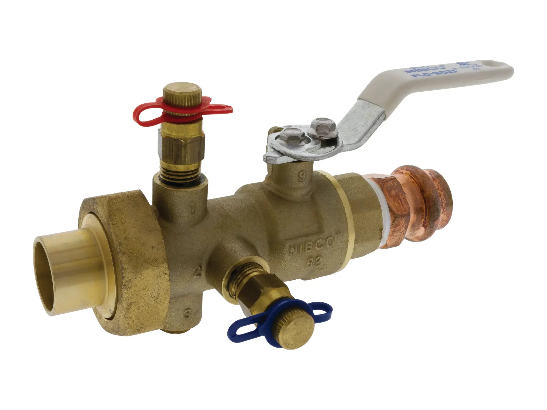 NIBCO NMFS416A66, 1/2in. Balancing Valve Manual, Lead Free Brass, Press Body x Sweat Tailpiece