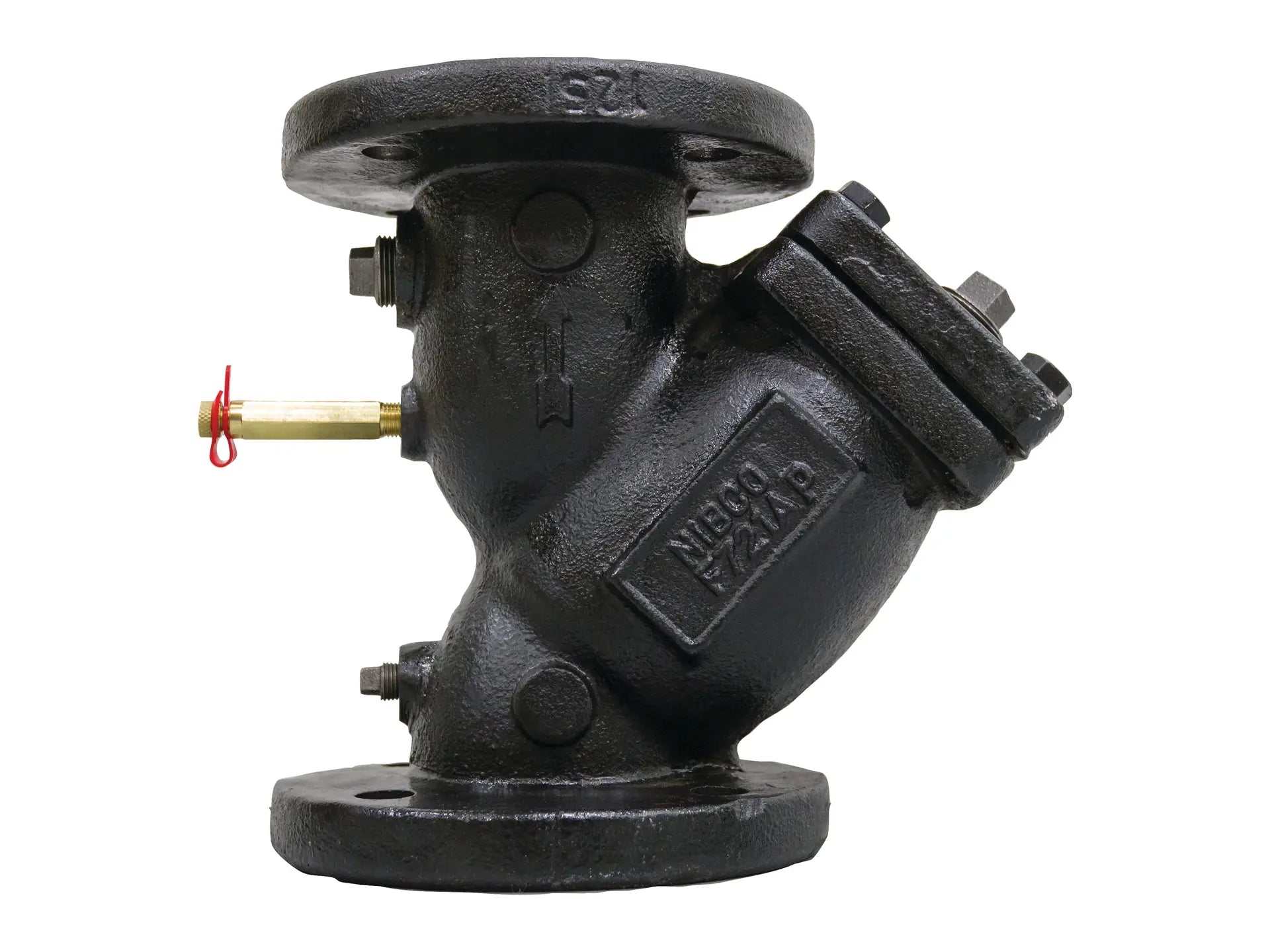 NIBCO NMY000H, 4 in. Iron Balancing Y-strainer PT Ports Wire Mesh Screen Flanged Ends F-721-AP