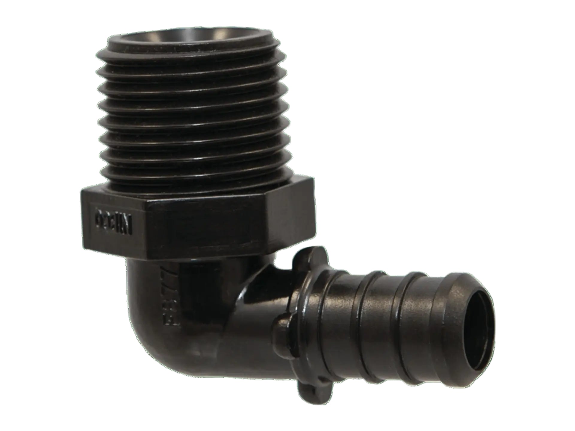 NIBCO PX01988C, 1 in. x 3/4 in. MIP Poly Adapter Elbow NPD25BE