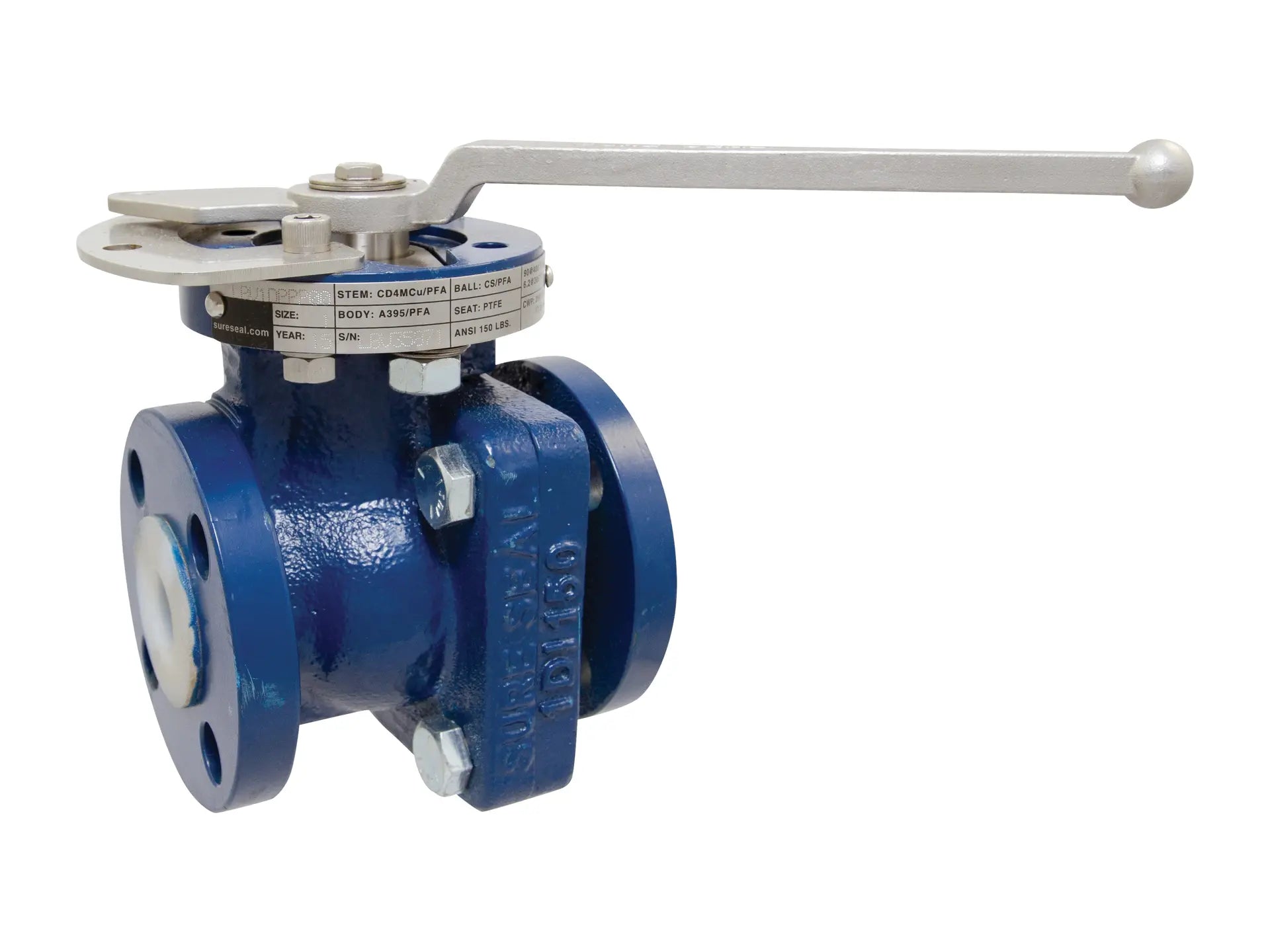 NIBCO SLBV15DPPP00, 1-1/2 in. 150 PFA Lined Di SLBV Lined Ball Valve STD Assy LBV-DPPP00