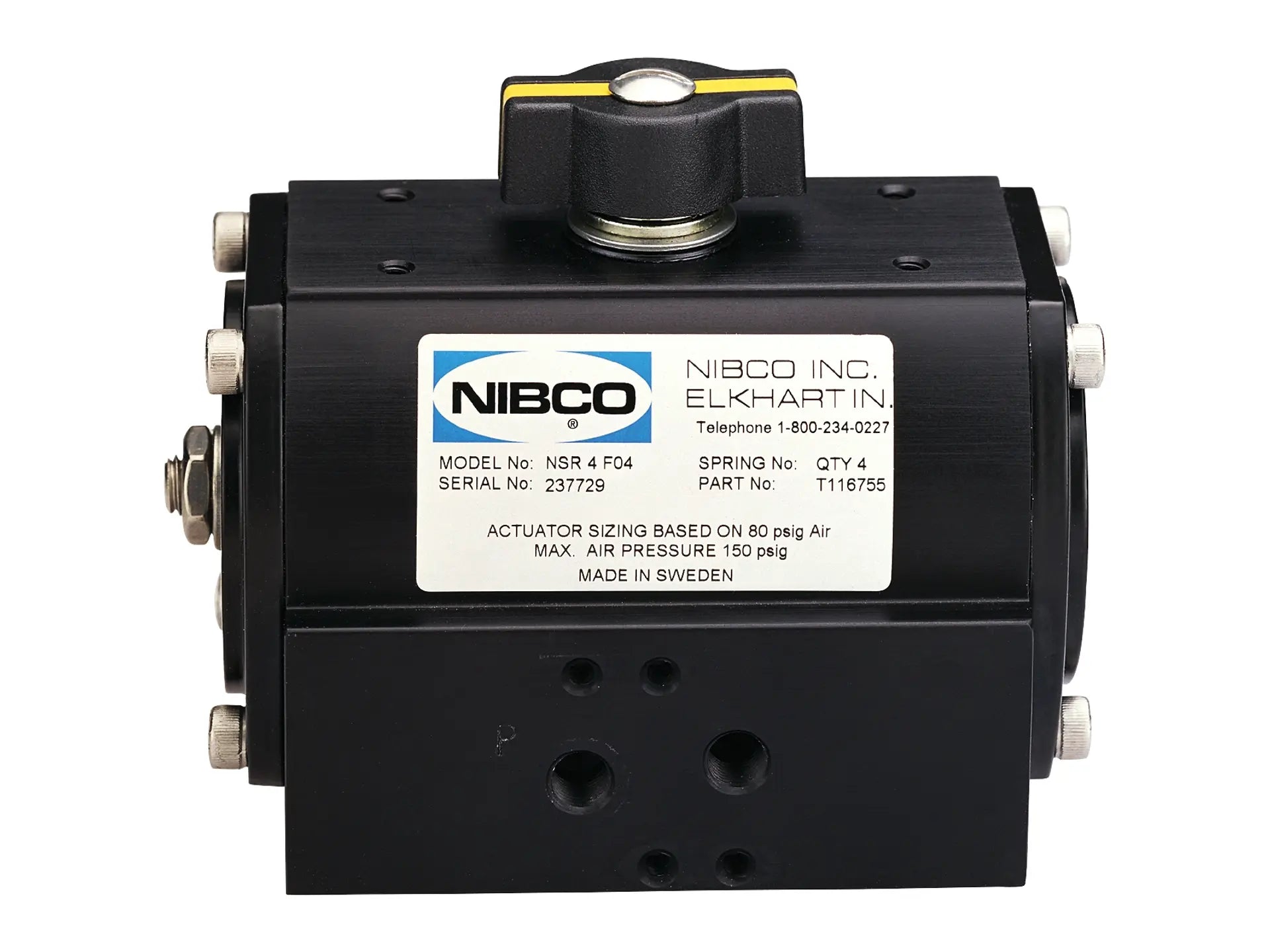NIBCO T116794, Double Acting Pneumatic Actuator CNIDA100F14