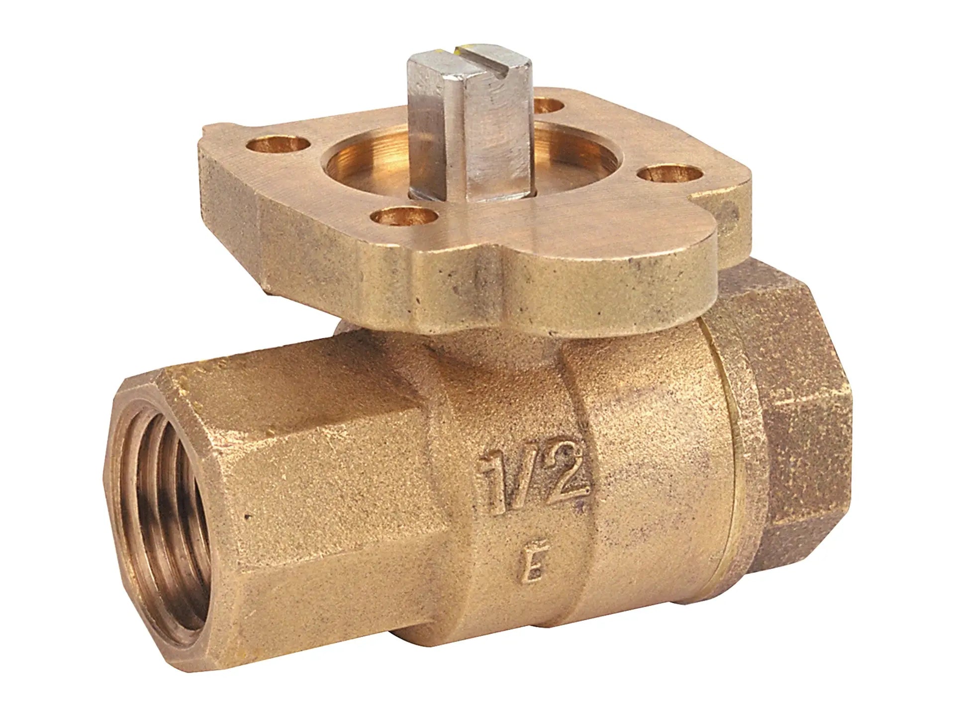 NIBCO WL95A0E, 2-1/2 in. Two-Piece Bronze Ball Valve ISO Mount Pad TM-580-70-66