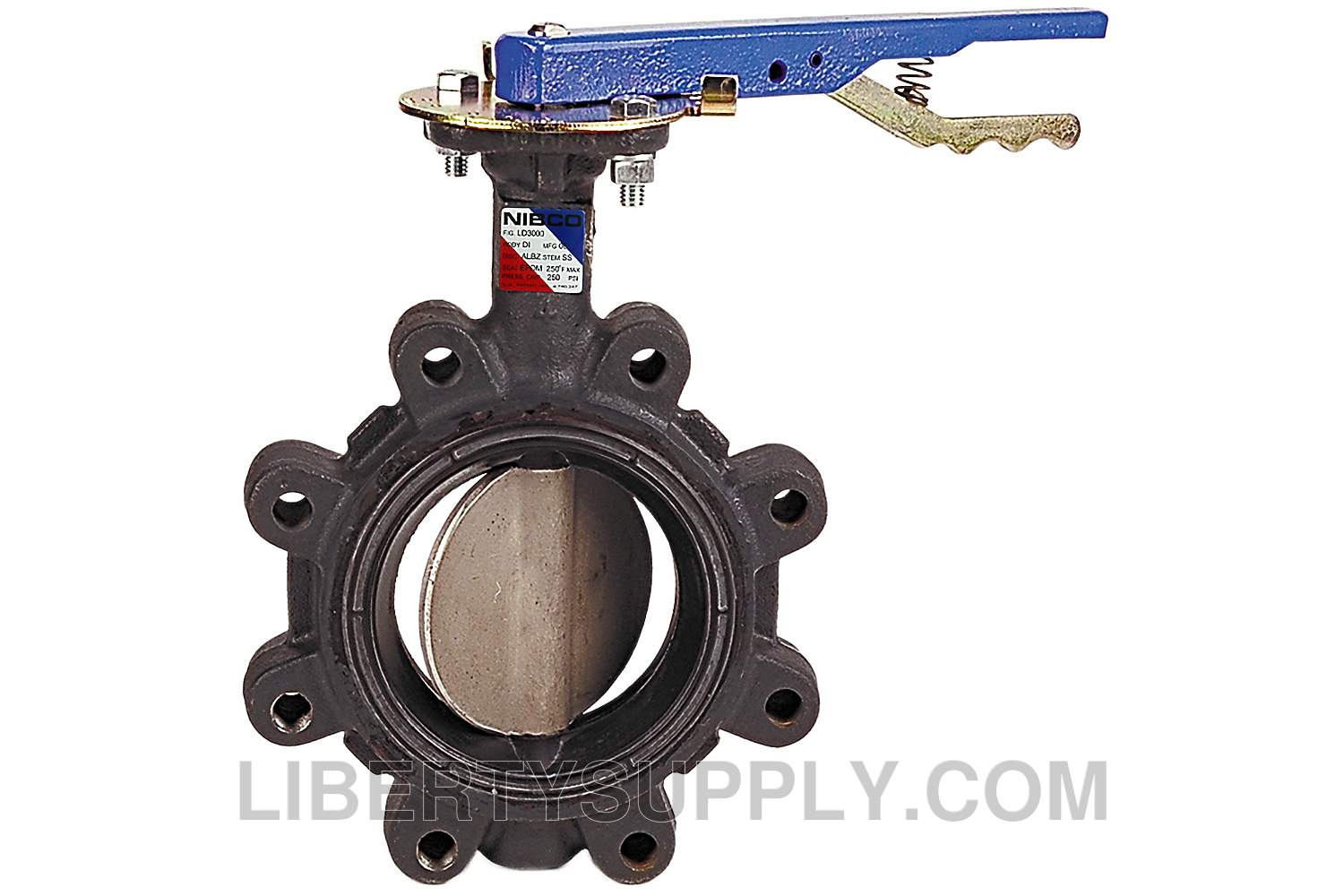 NIBCO NLG248D, 2 in.;50 mm Butterfly Valve Ductile Iron, 250 PSI, Stainless Steel Disc LD-3022-3