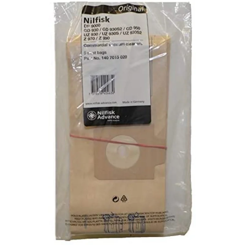 Nilfisk 1407015020 Paper Bag, Gd-930 Uz930 5 Pk